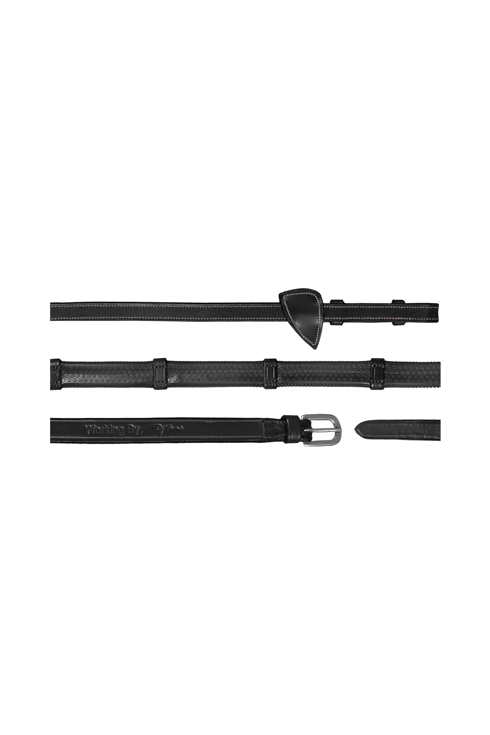 Dy'on Working gumové otěže (13 mm) se 7 koženými zarážkami Bridles & Reins
