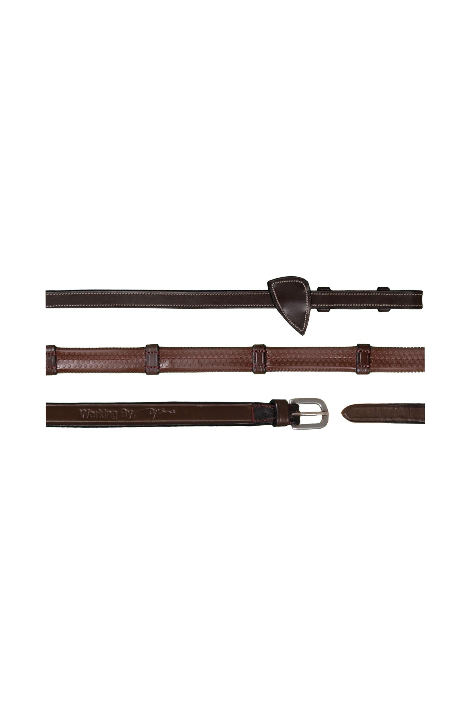 Dy'on Working gumové otěže (13 mm) se 7 koženými zarážkami Bridles & Reins