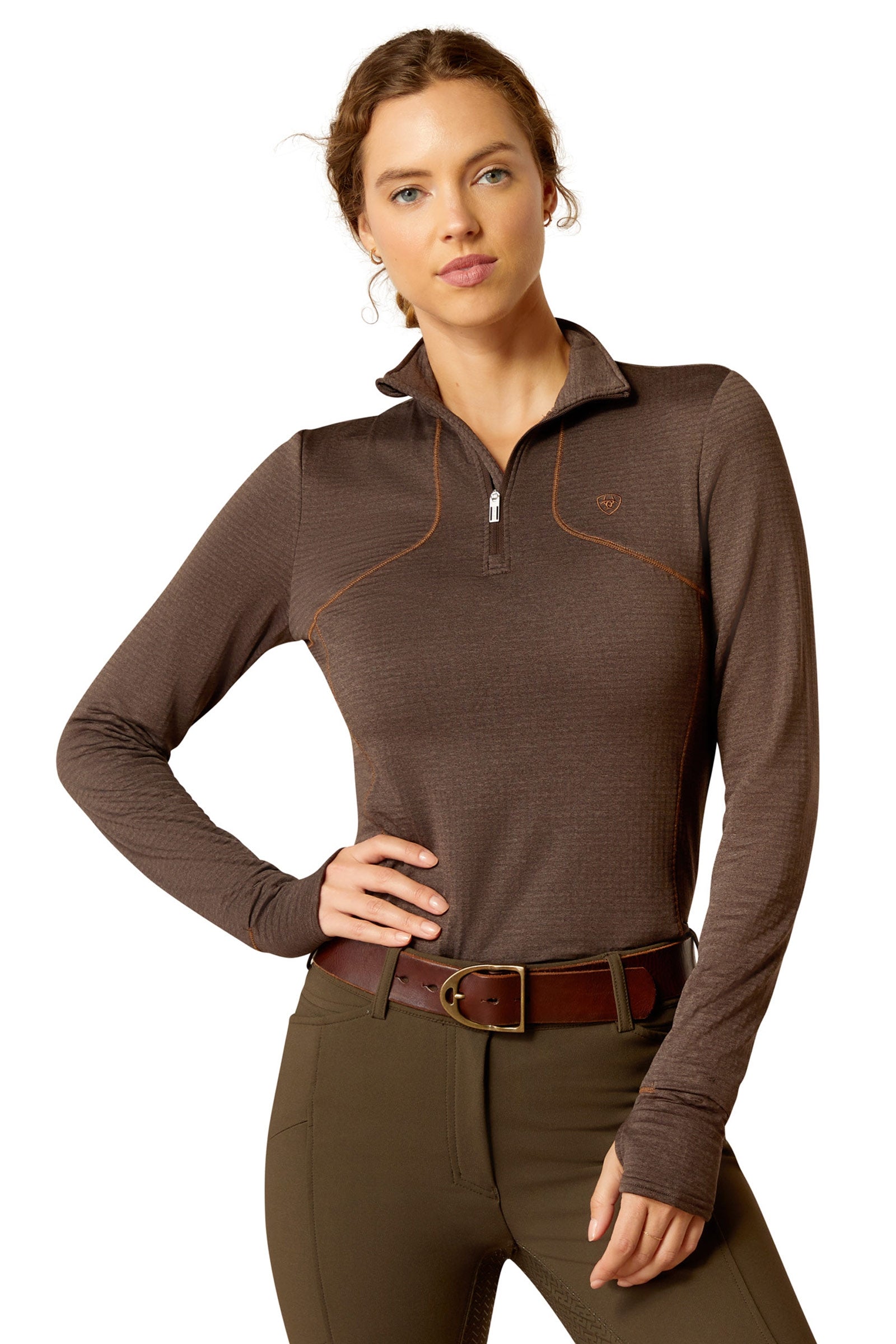 Ariat Women's Gridwork 1/4 Zip Baselayer Women’s Riding Clothing