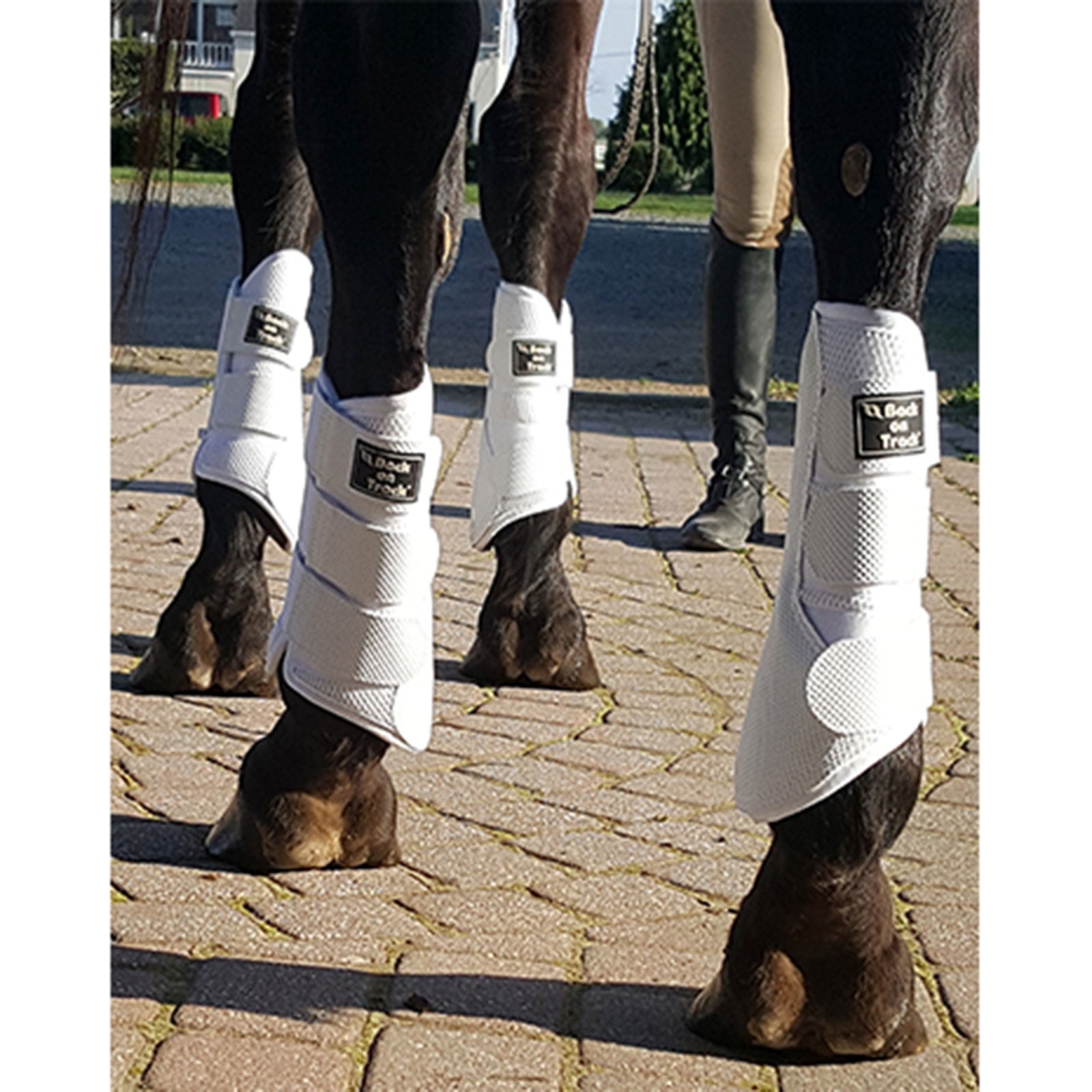 Back on Track 3D Mesh Brushing Boots, L-XL Leg Protection & Hoof Protection for Horses