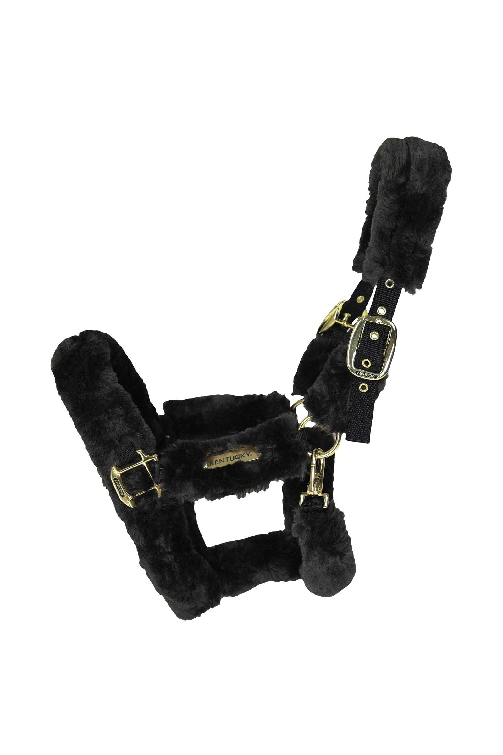 Kentucky Horsewear přepravní ohlávka s ovčí kůží Halters & Leads