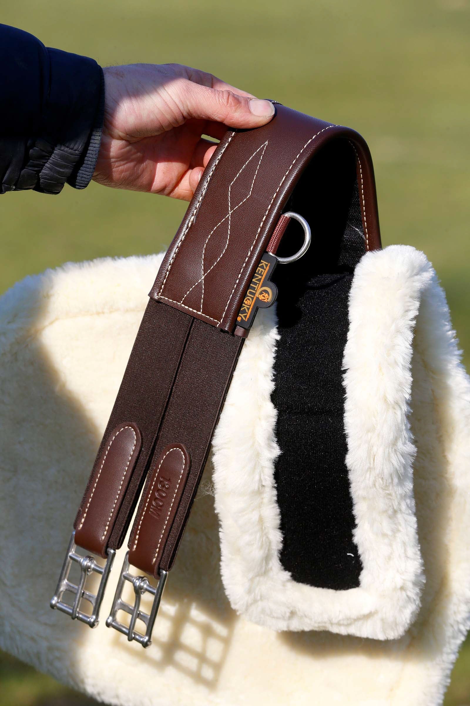 Kentucky Horsewear Sheepskin Stud Girth Cover Saddles, Girths & Stirrups