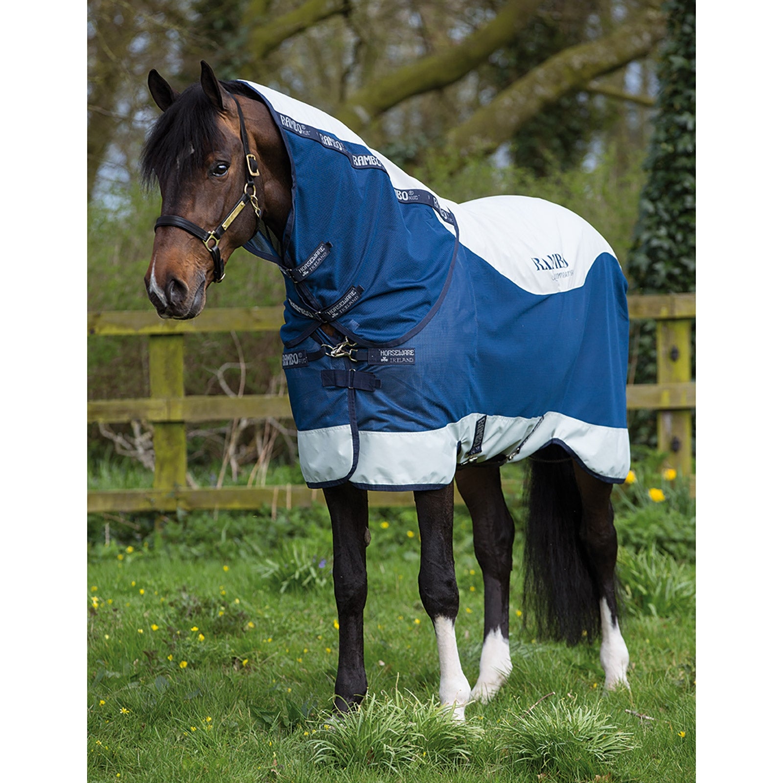 Horseware Rambo Summer Series výběhové deky s podšívkou (0g / 100g) a odnímatelná krční část Horse Rugs