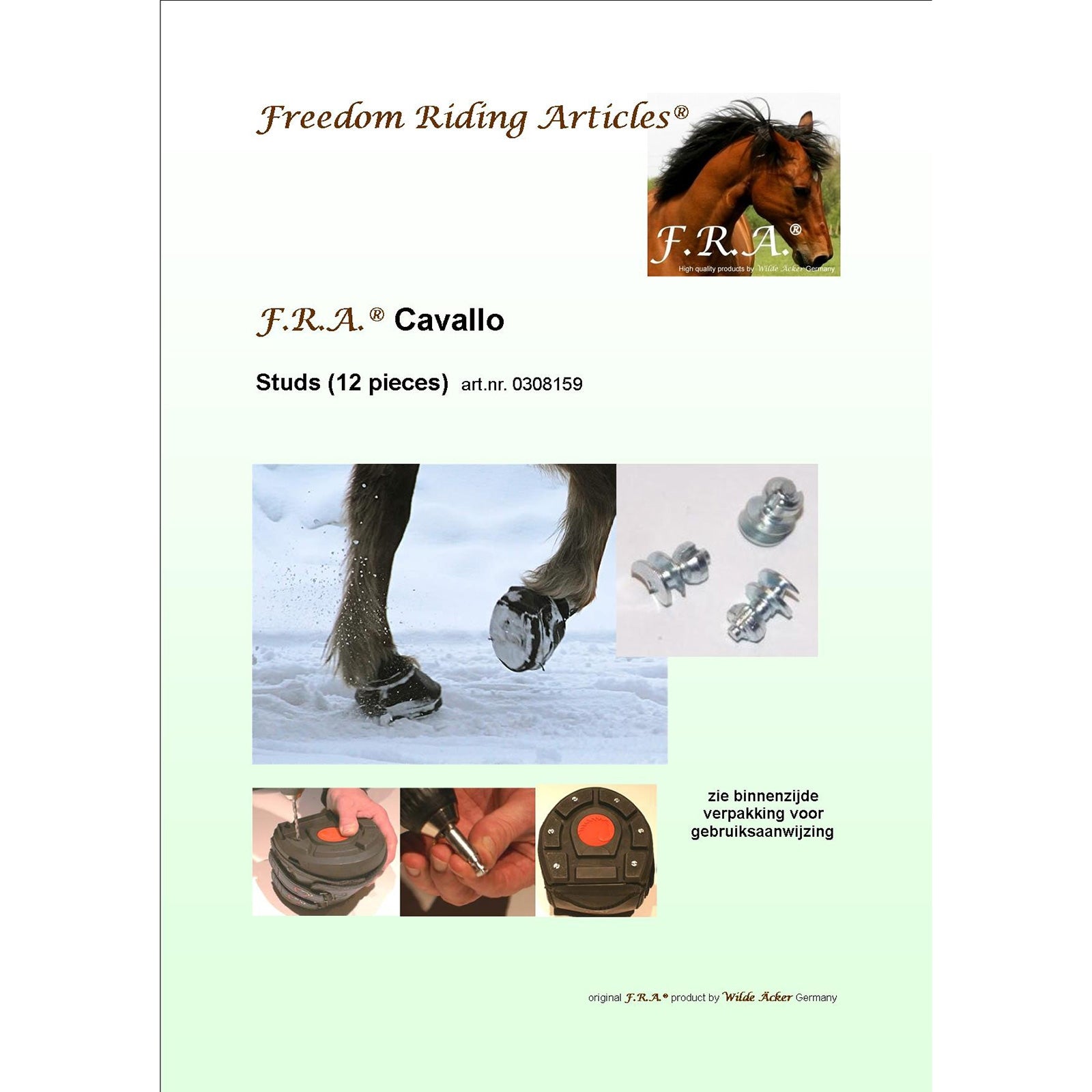 Cavallo Hoof Boots F.R.A. stud set, 12 pcs Leg Protection & Hoof Protection for Horses