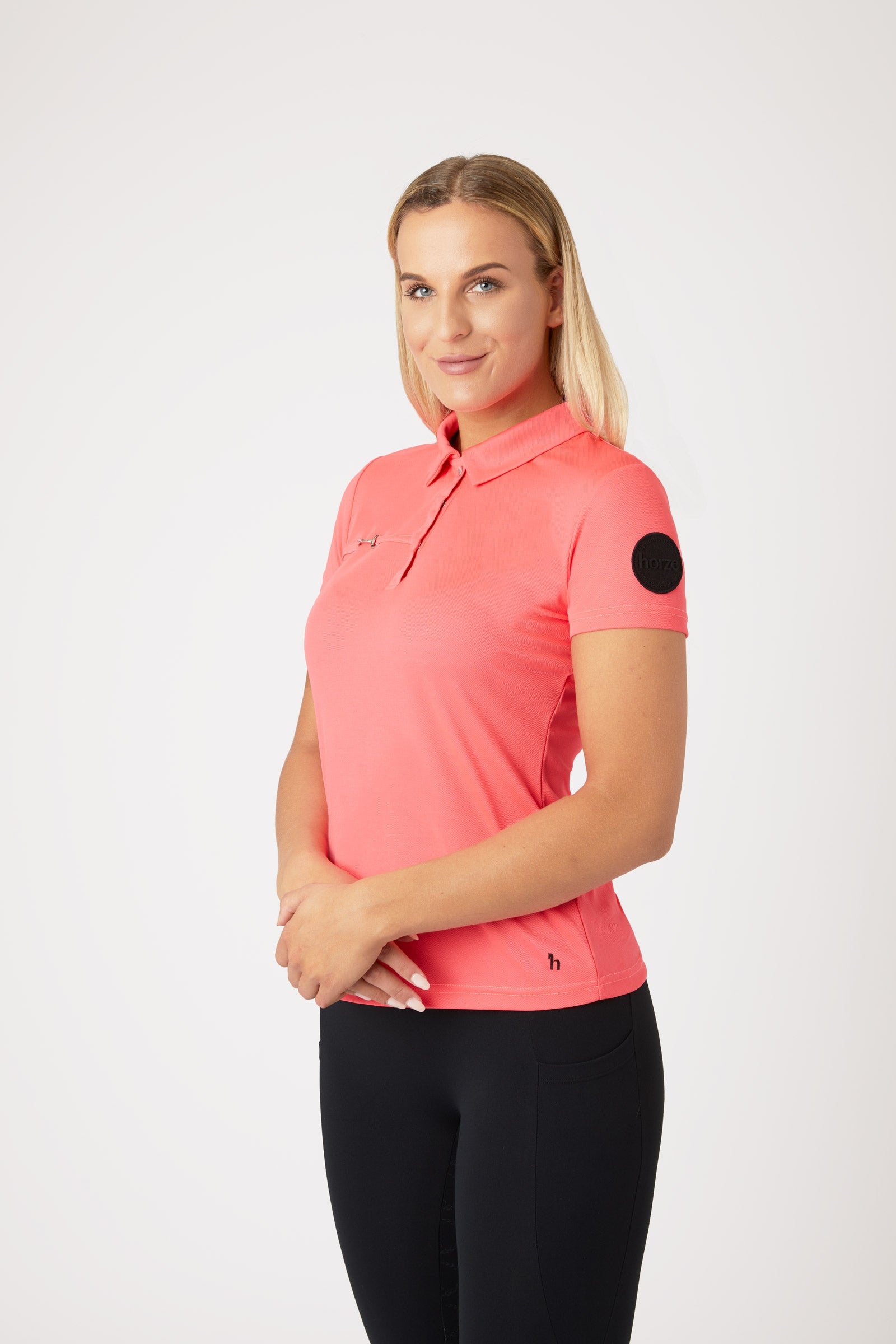 Horze Denise Women's Functional Short Sleeve Polo Shirt Women’s Riding Clothing