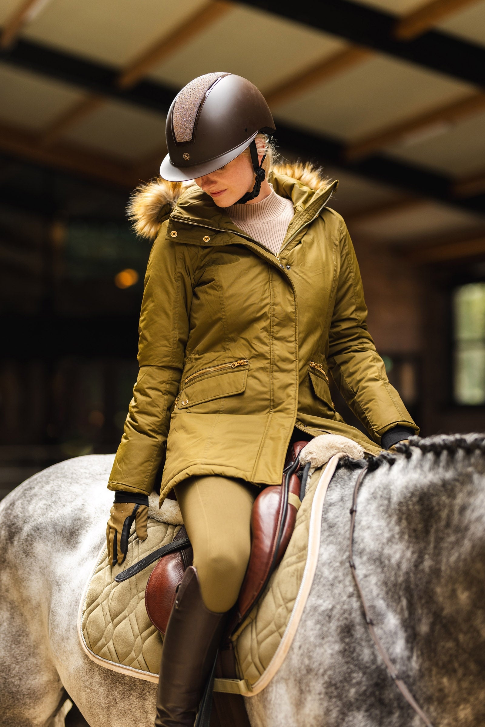 Horze Mikaela Women's Parka Riding Jacket Women’s Riding Clothing