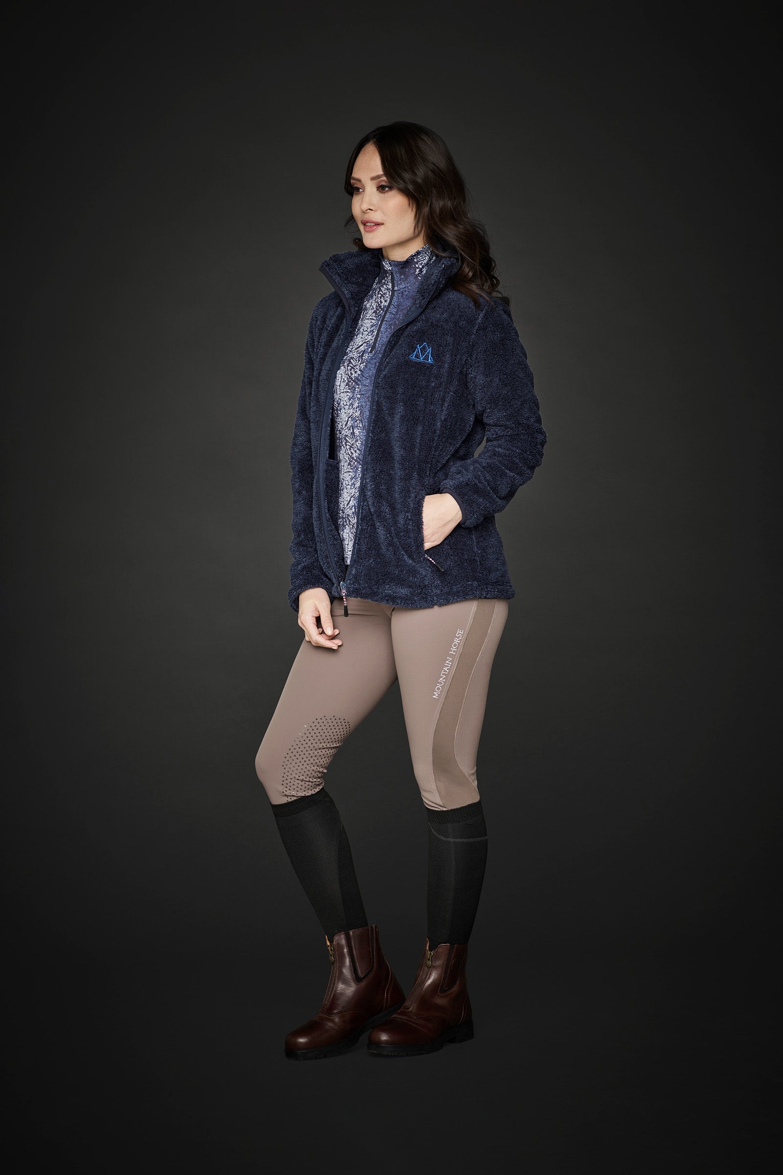 Mountain Horse Fuzzy Women's Fleece Jacket Women’s Riding Clothing