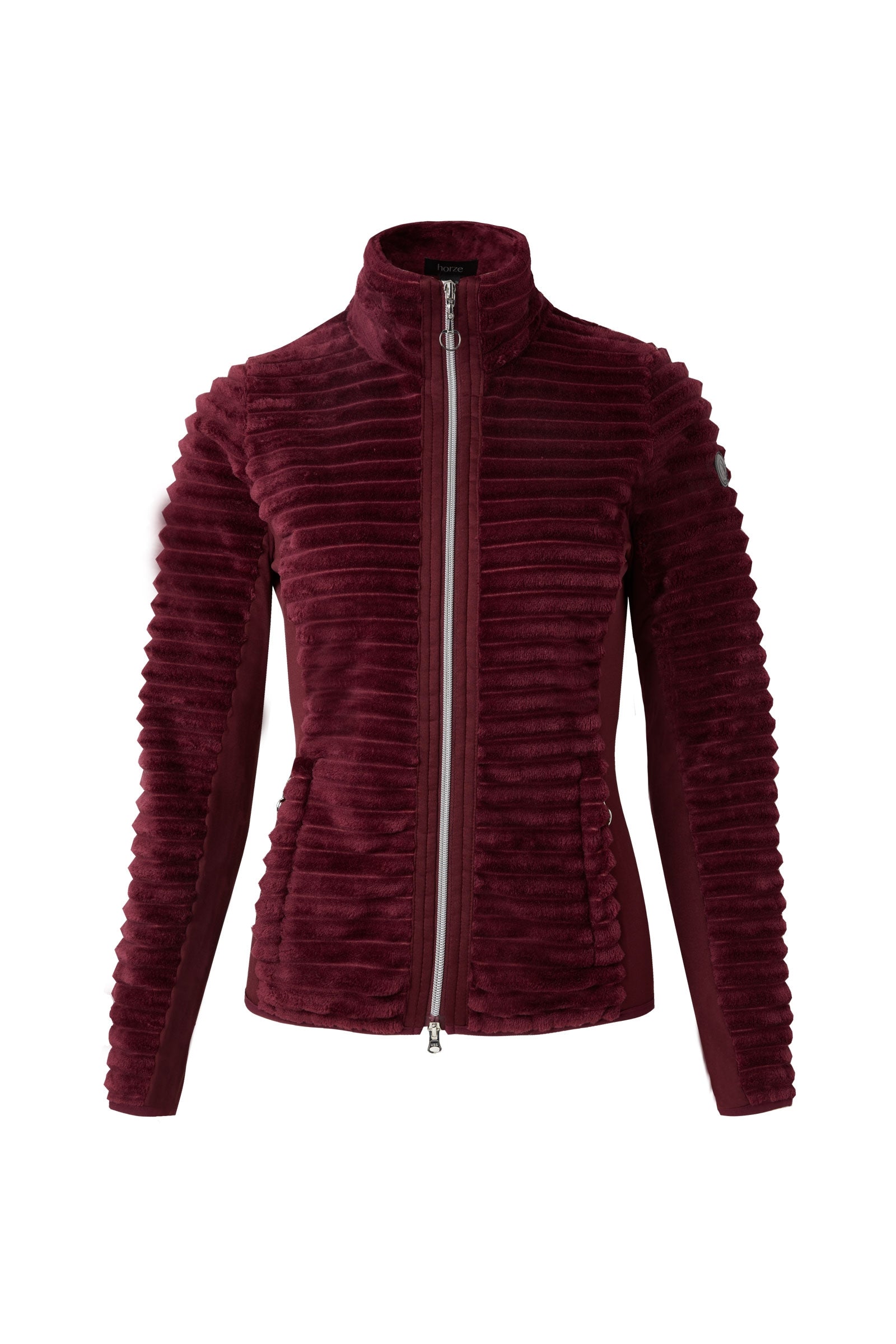 Horze Della Women's Striped Fleece Riding Riding Jacket Women’s Riding Clothing