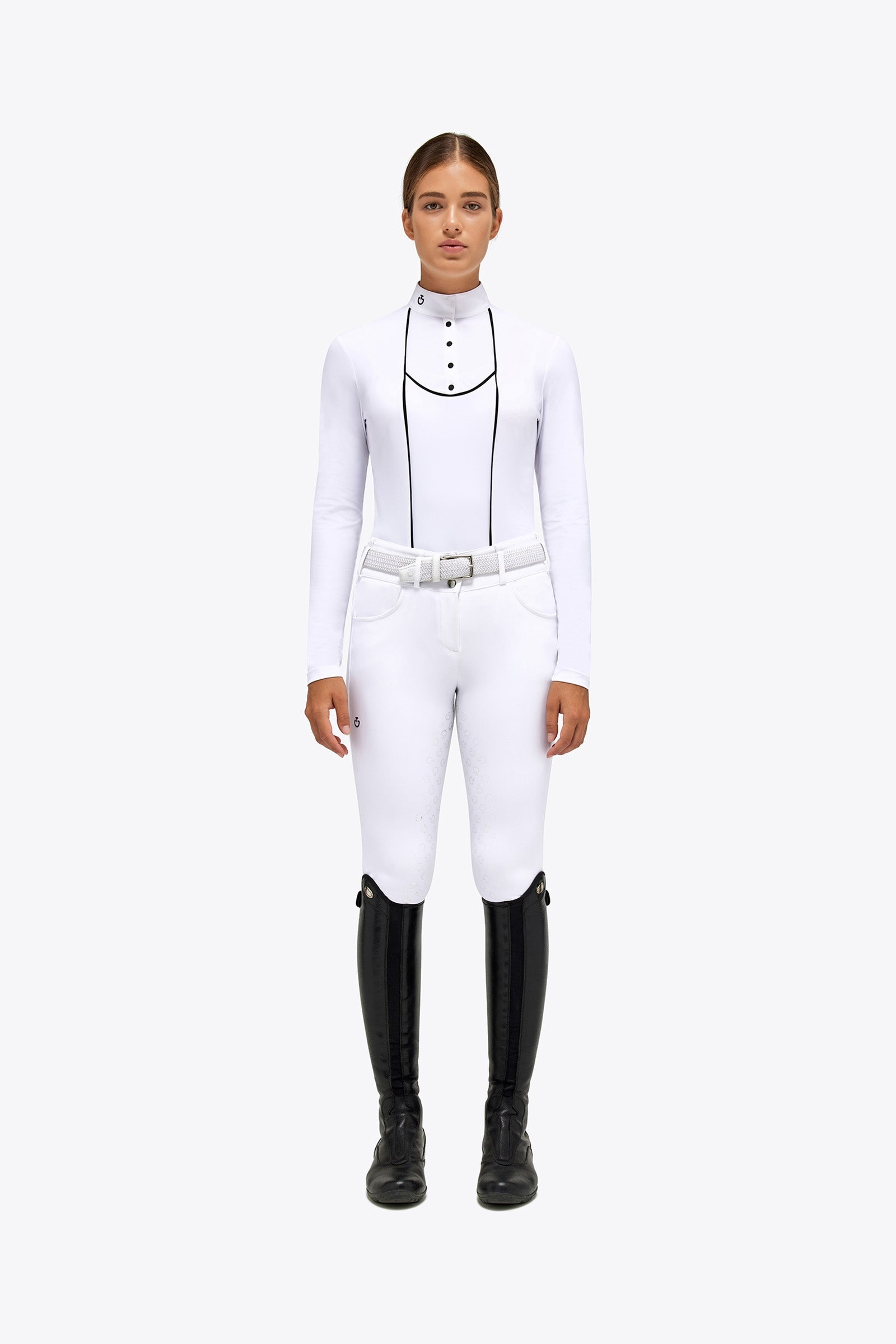 Cavalleria Toscana Tech Jersey Piqué Dámské závodní tričko s dlouhým rukávem Women’s Riding Clothing