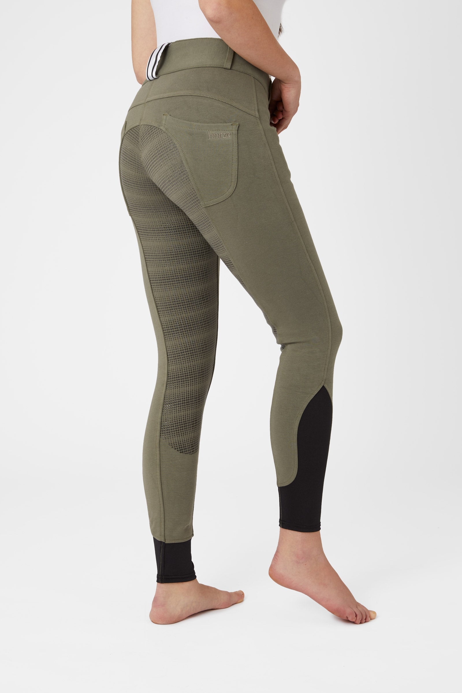 Horze Dámské celosedové kalhoty s detailem poutka na opasek Womens Breeches