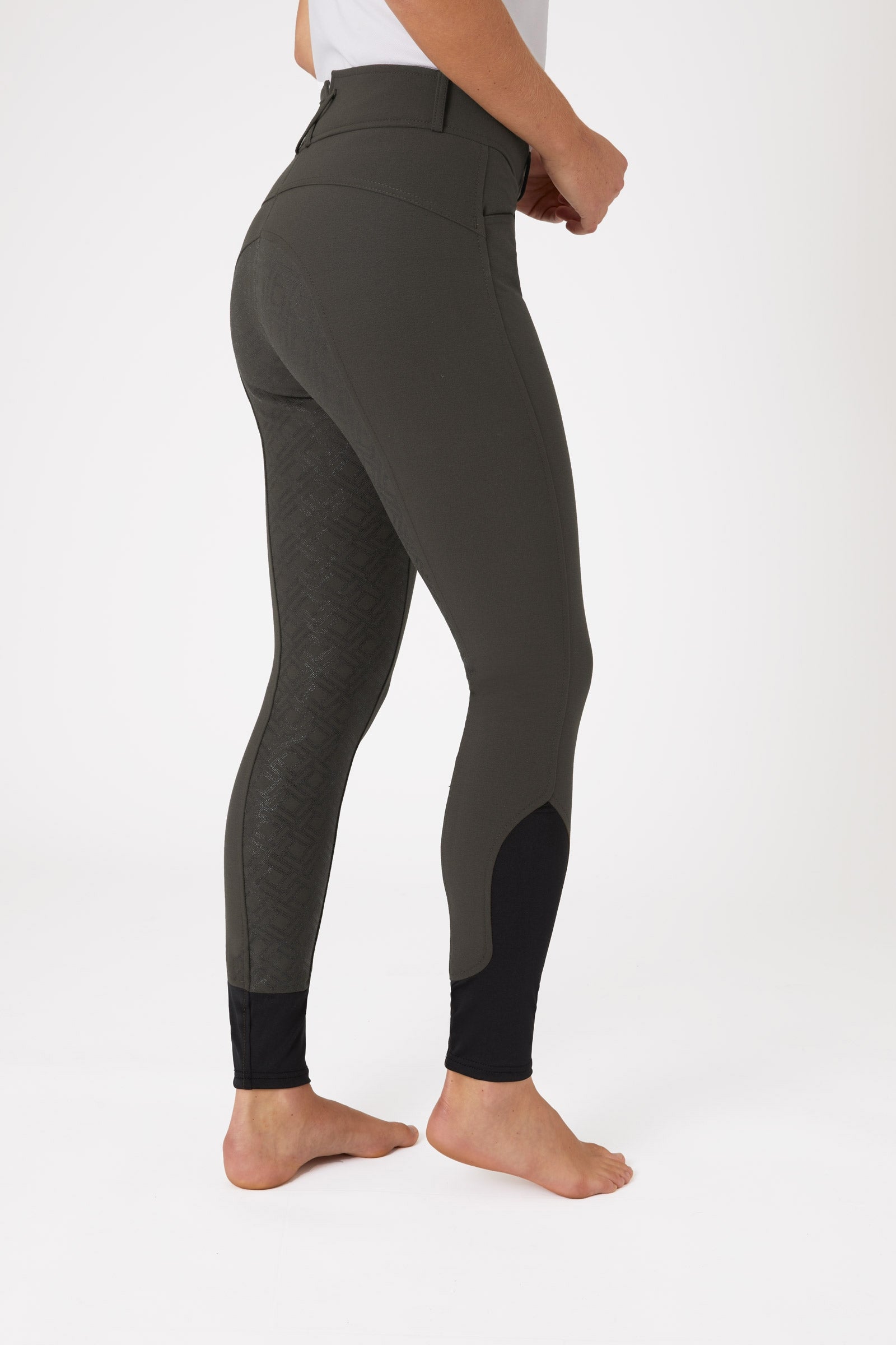 Horze Dámské kalhotky s vysokým pasem se silikonovou celoplošnou rukojetí Womens Breeches