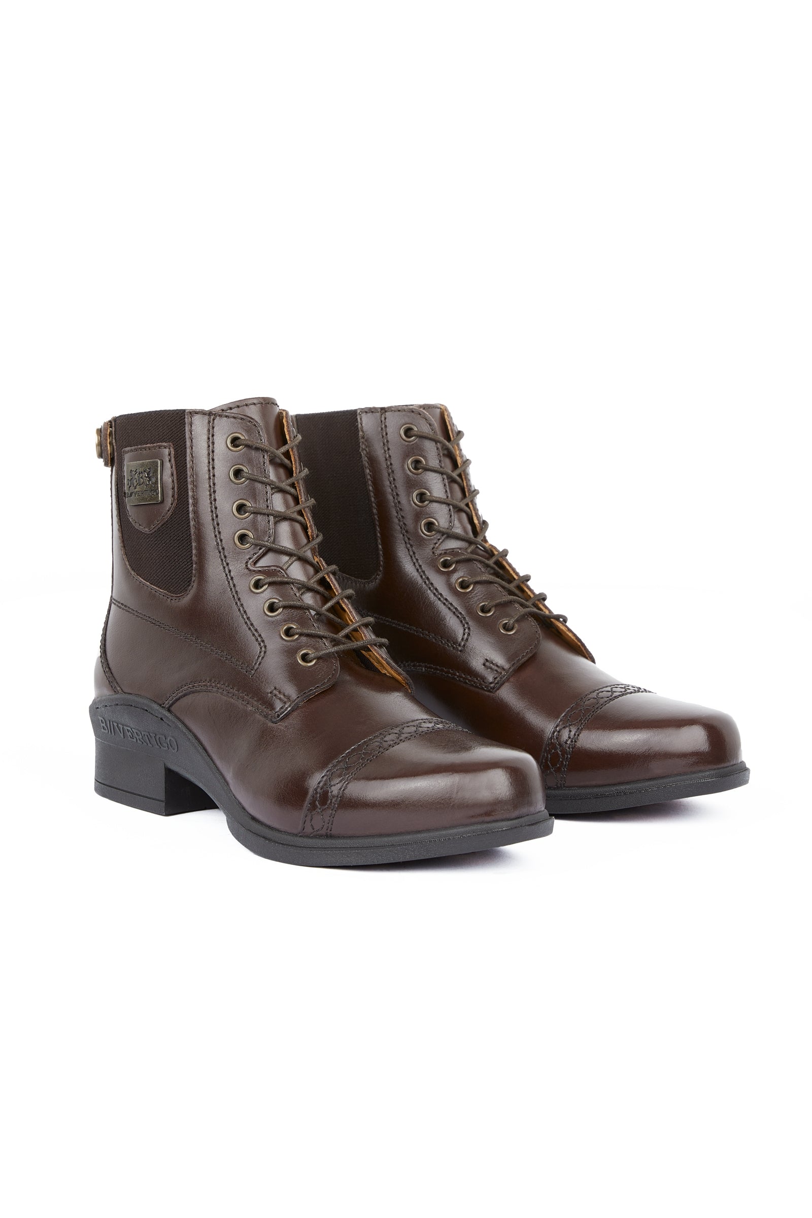 B Vertigo Women's Jupiter Front-Lace Leather Jodhpur Boots Riding Boots & Riding Shoes