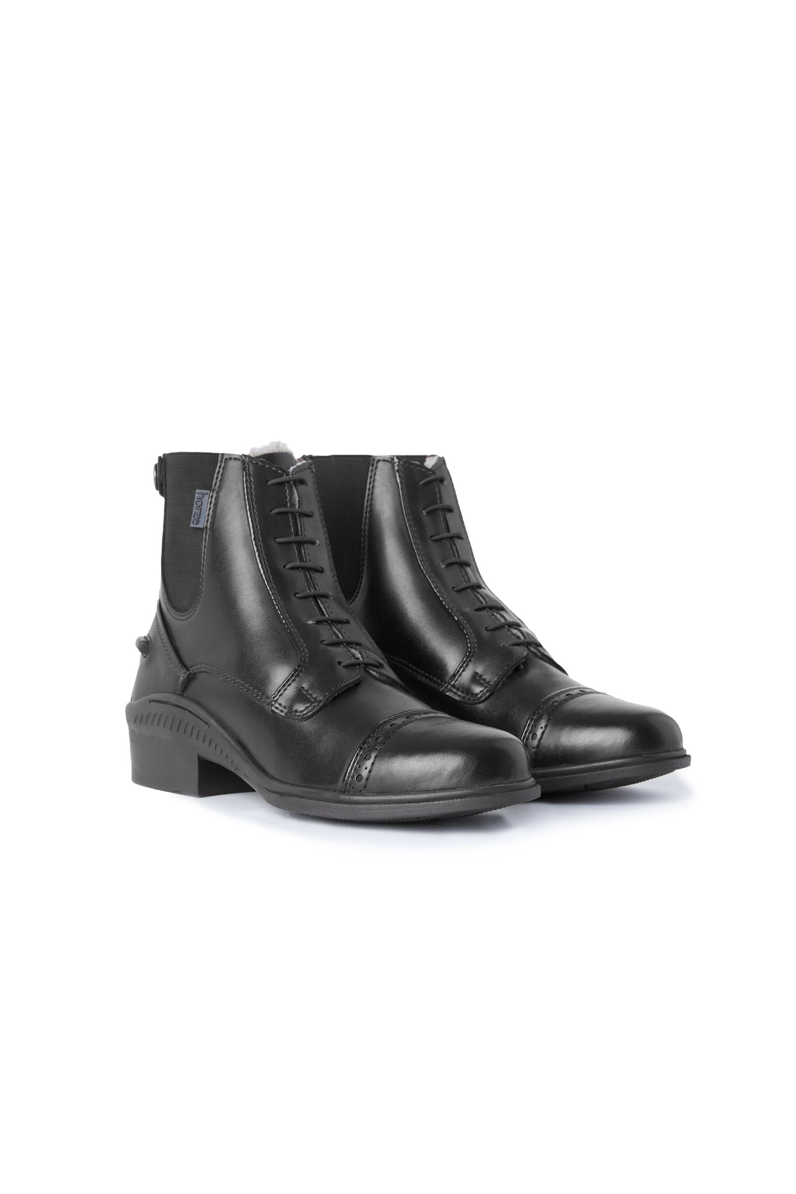 Horze Kilkenny Lux Women's Winter Jodhpur Boots with Brogue Detail Riding Boots & Riding Shoes