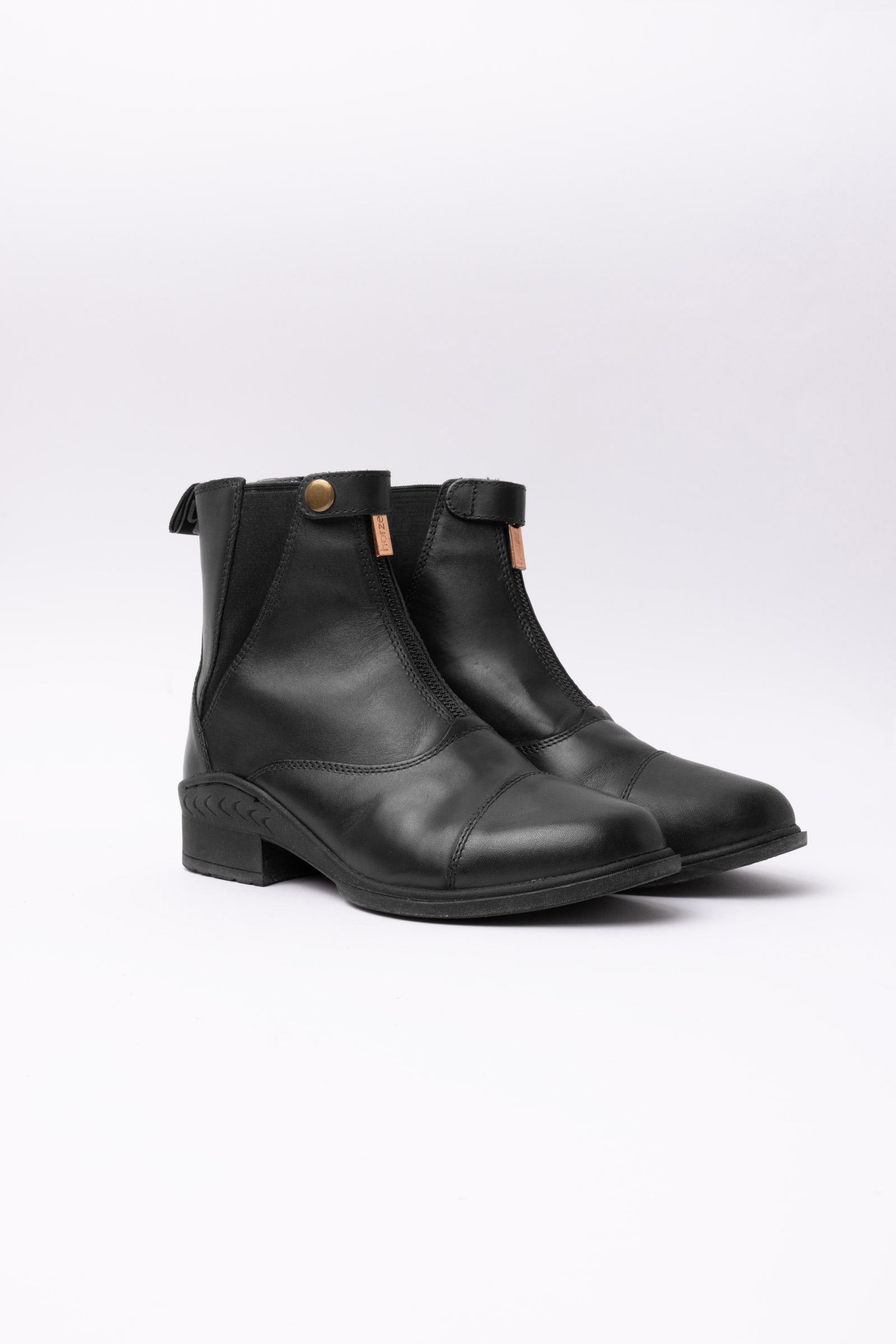 Horze Rose kožené boty Jodphur s předním zipem Riding Boots & Riding Shoes