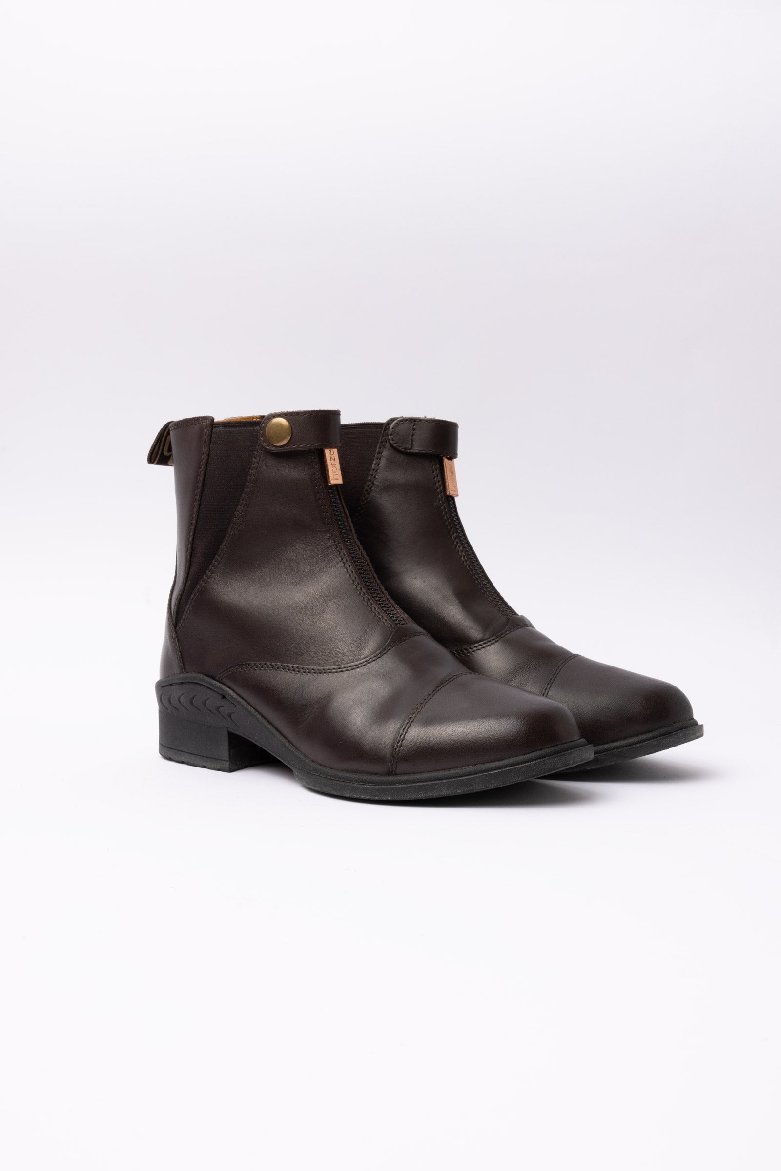 Horze Rose kožené boty Jodphur s předním zipem Riding Boots & Riding Shoes