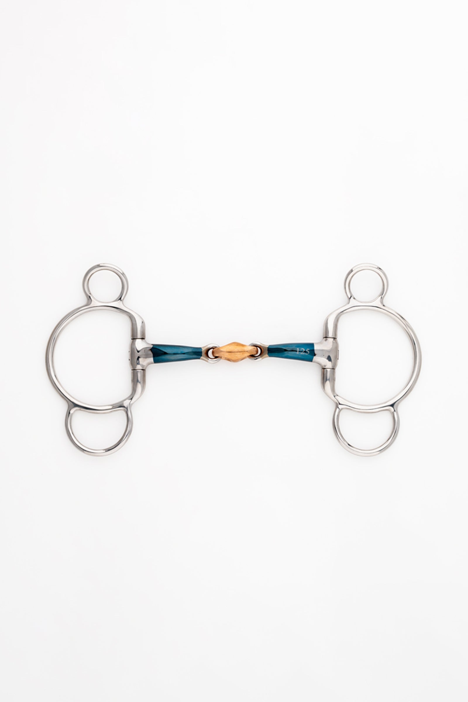 Kavalkade ergonomické tříkroužkové udidlo, dvojitě lomené s Lock Up systémem, 14 mm Horse Bits