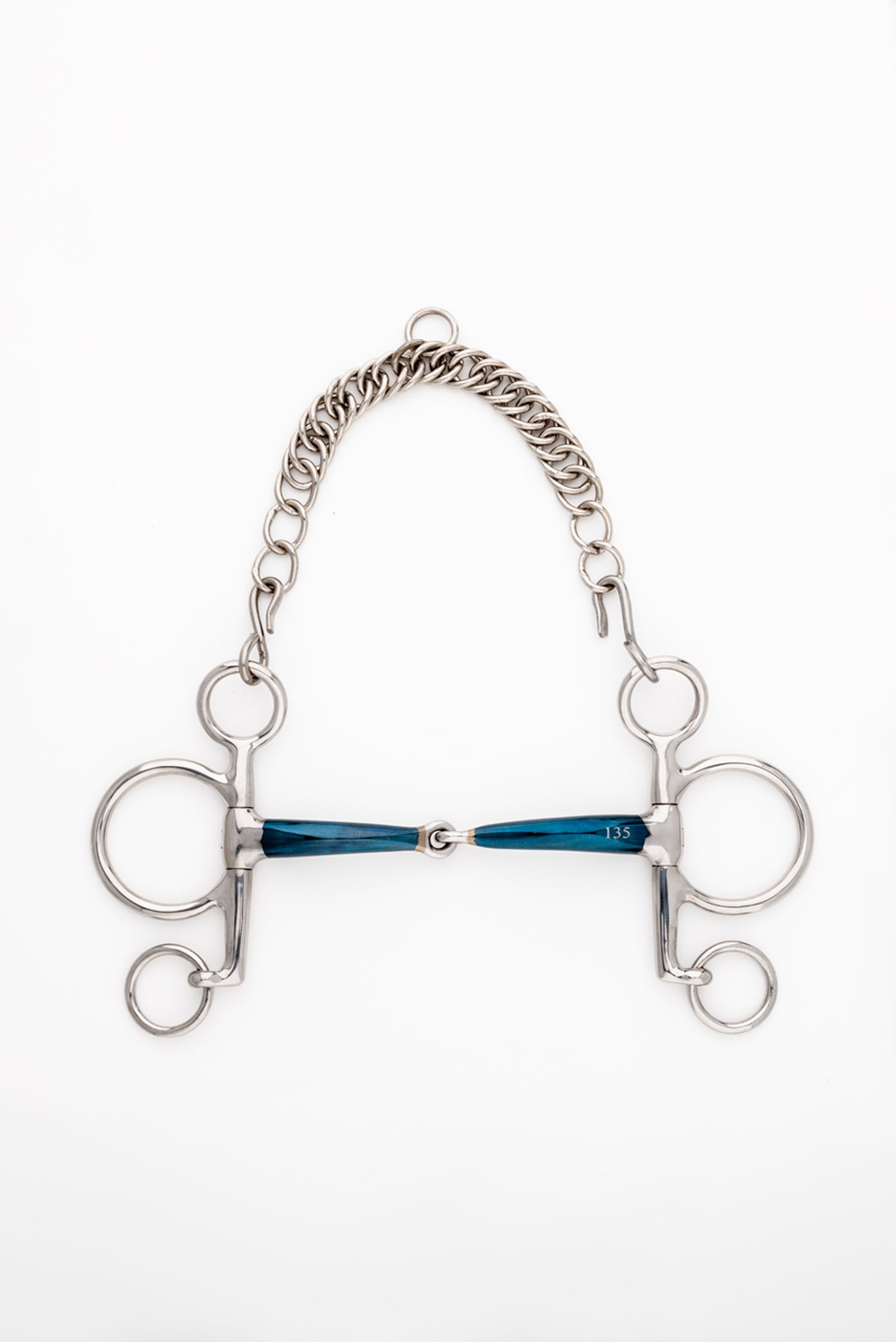 Kavalkade ergonomické pelham udidlo, jednoduchě lomené, krátké, 14 mm Horse Bits