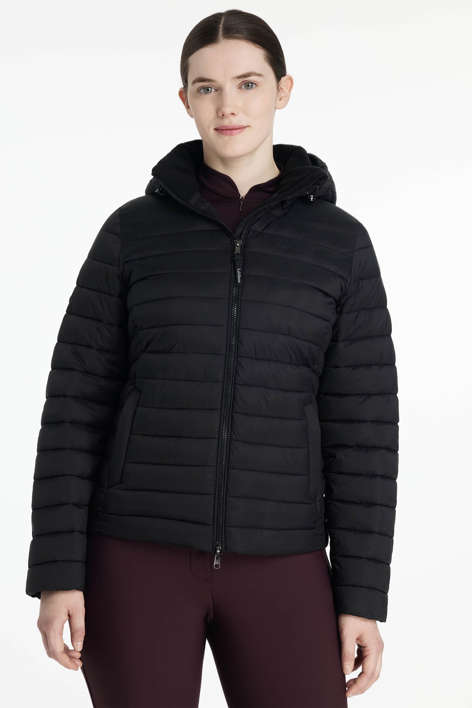 LeMieux Rose dámská prošívaná bunda s kapucí Women’s Riding Clothing