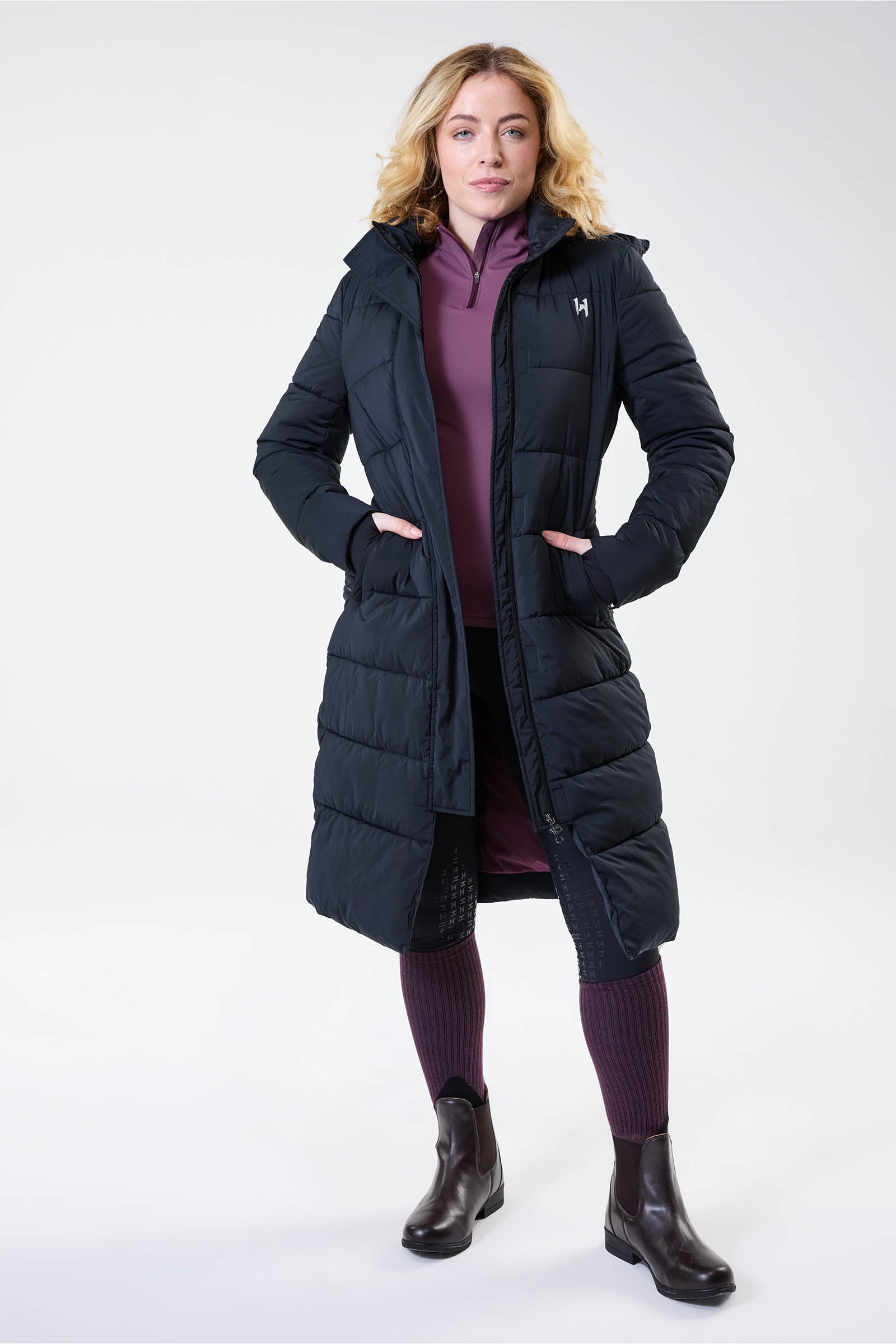 Horseware Verve dámský dlouhý prošívaný kabát Women’s Riding Clothing