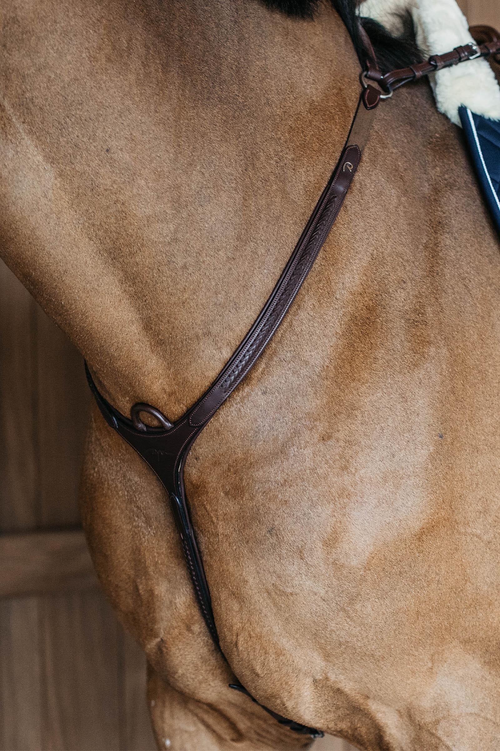 Dy'on New English opletený prsní úvaz s můstkem Bridles & Reins