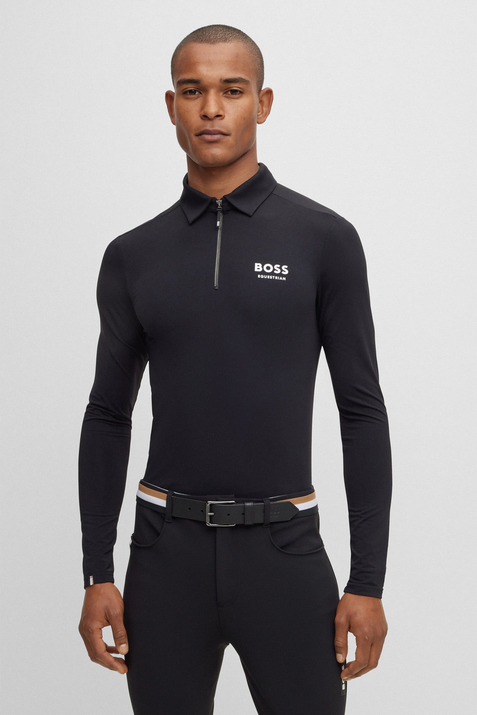 Boss Pánské tréninkové polo tričko Elton Signature Stripe Mens Riding Clothing