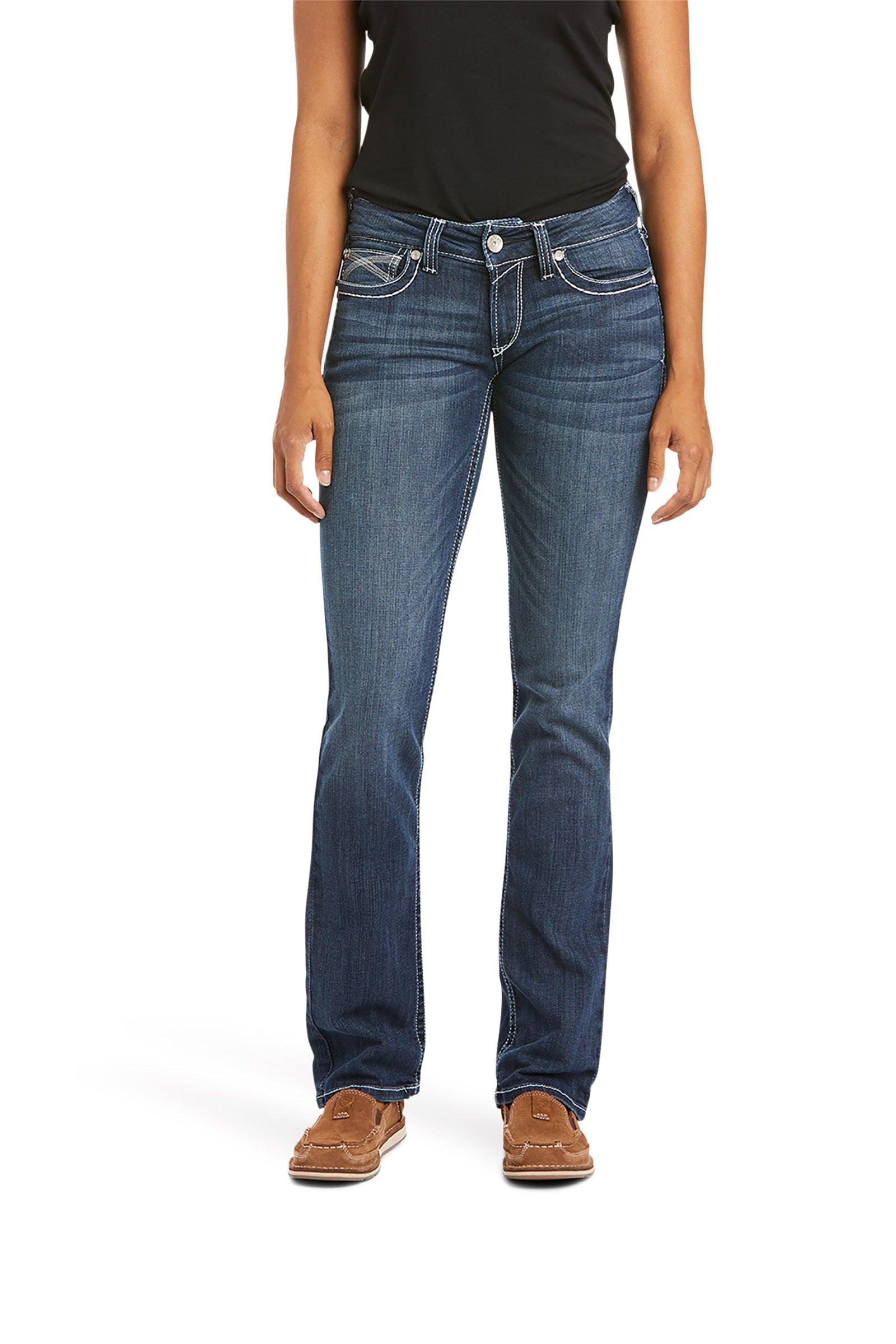 Ariat Dámské rifle R.E.A.L. s středním pasem a rozšiřujícím se střihem Ivy Stackable Straight Leg Womens Breeches