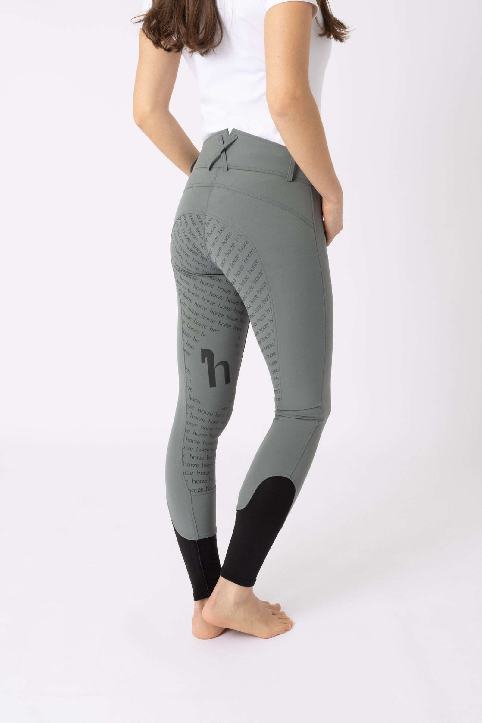 Horze Dámské celosedové silikonové kalhotky s vysokým pasem Womens Breeches