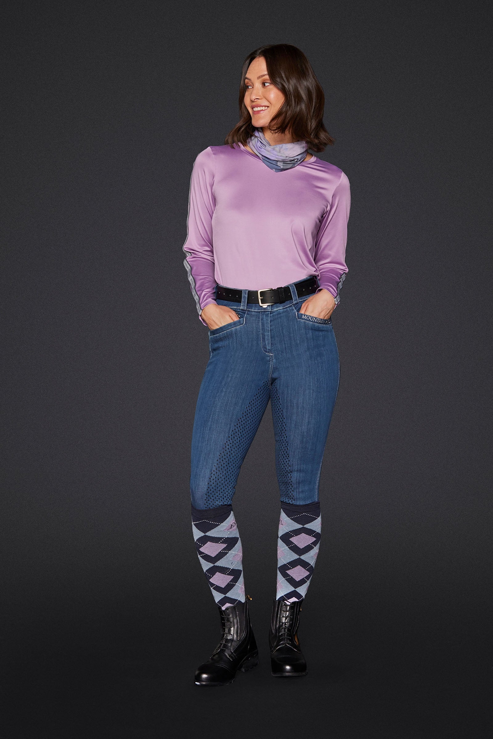 Mountain Horse Dream Women´s Denim Breeches With Full Grip Womens Breeches