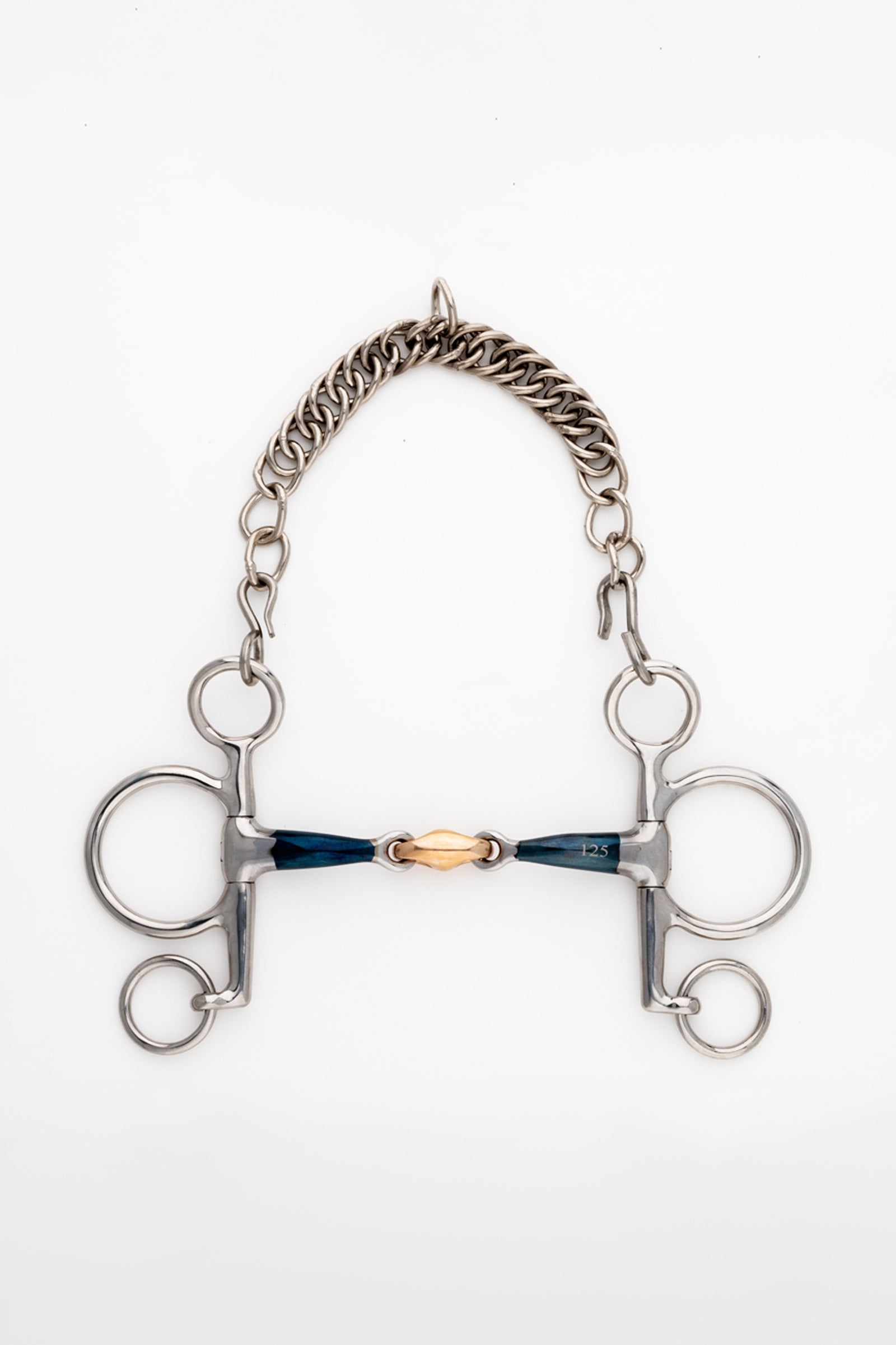 Kavalkade ergonomické pelham udidlo, dvojitě lomené s Lock Up systémem, krátké, 14 mm Horse Bits