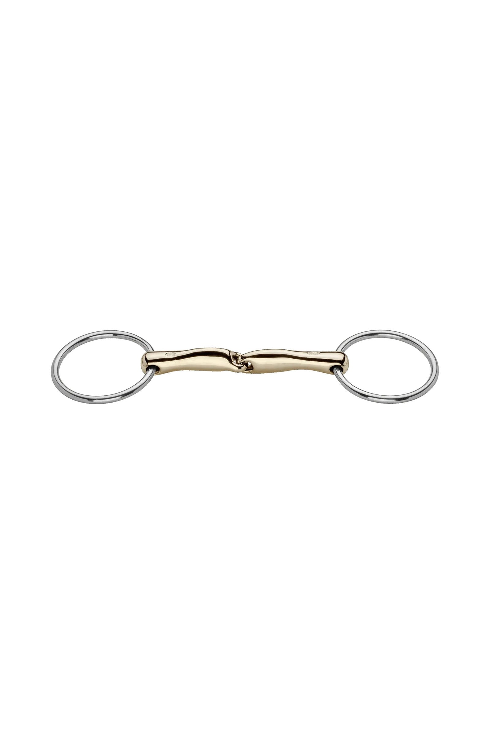 Sprenger Novocontact volné kroužkové udidlo 14mm jednoduše lomené Sensogan s 70mm nerezovými kroužky Horse Bits