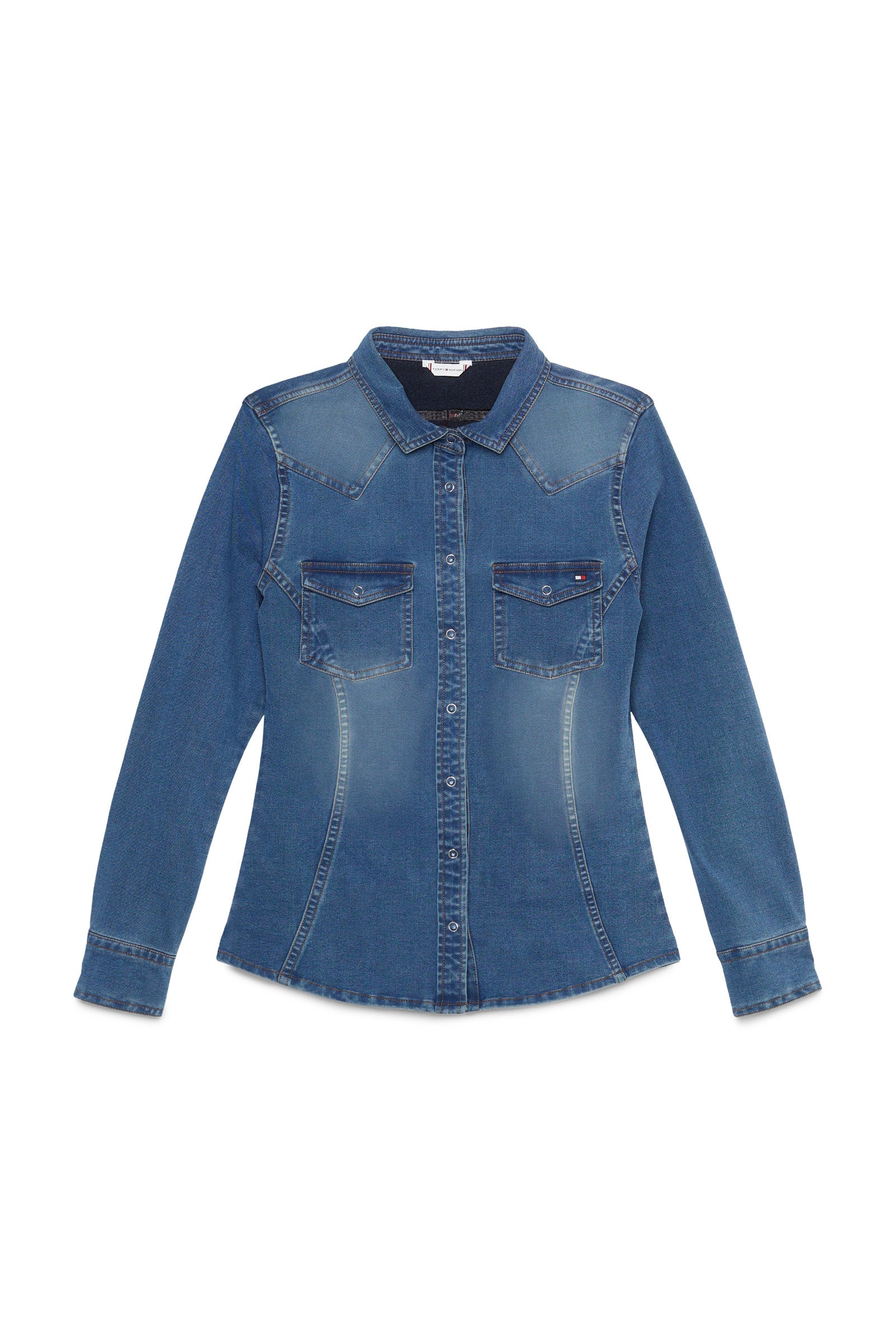 Tommy Hilfiger Equestrian Woodside Strečová džínová košile Women’s Riding Clothing