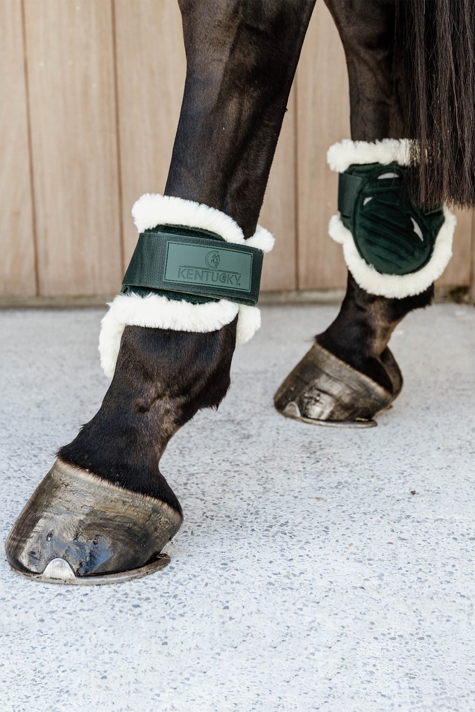 Kentucky Horsewear Vegan Sheepskin Young Horse Fetlock Boots Velvet Leg Protection & Hoof Protection for Horses