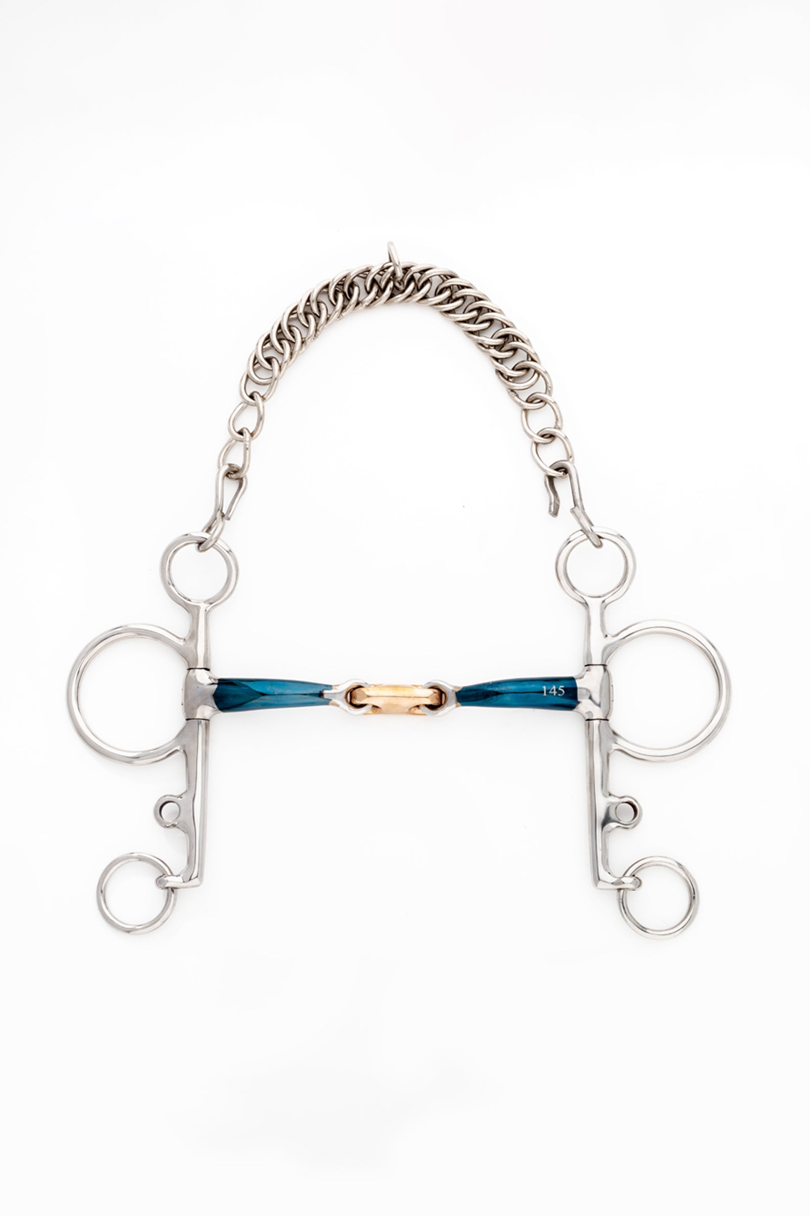 Kavalkade ergonomické pelham udidlo, dvojitě lomené, dlouhé, 14 mm Horse Bits