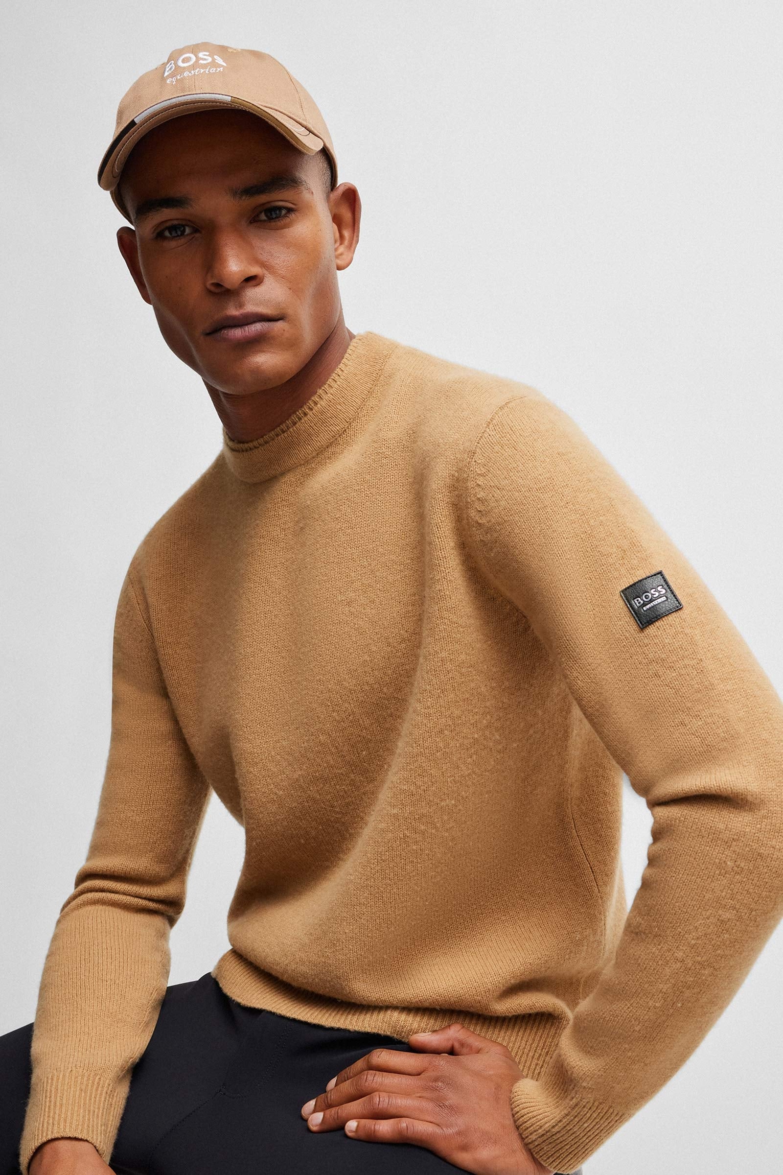 Boss Rayn Luxury Knitwear Jumper Mens Riding Clothing