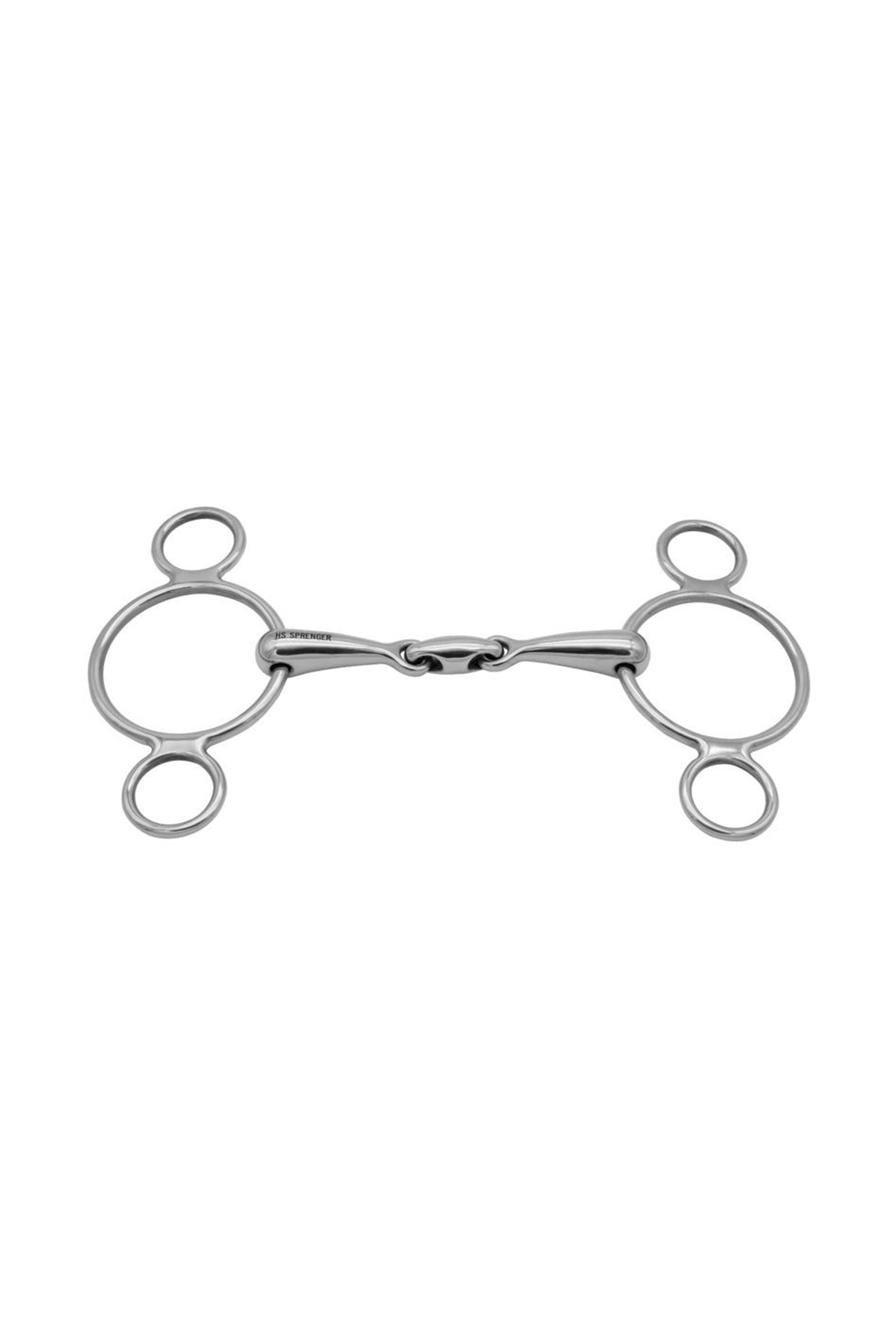 Sprenger trojkroužkové udidlo Vienna, dvakrát lomené, nerezová ocel, 16 mm Horse Bits