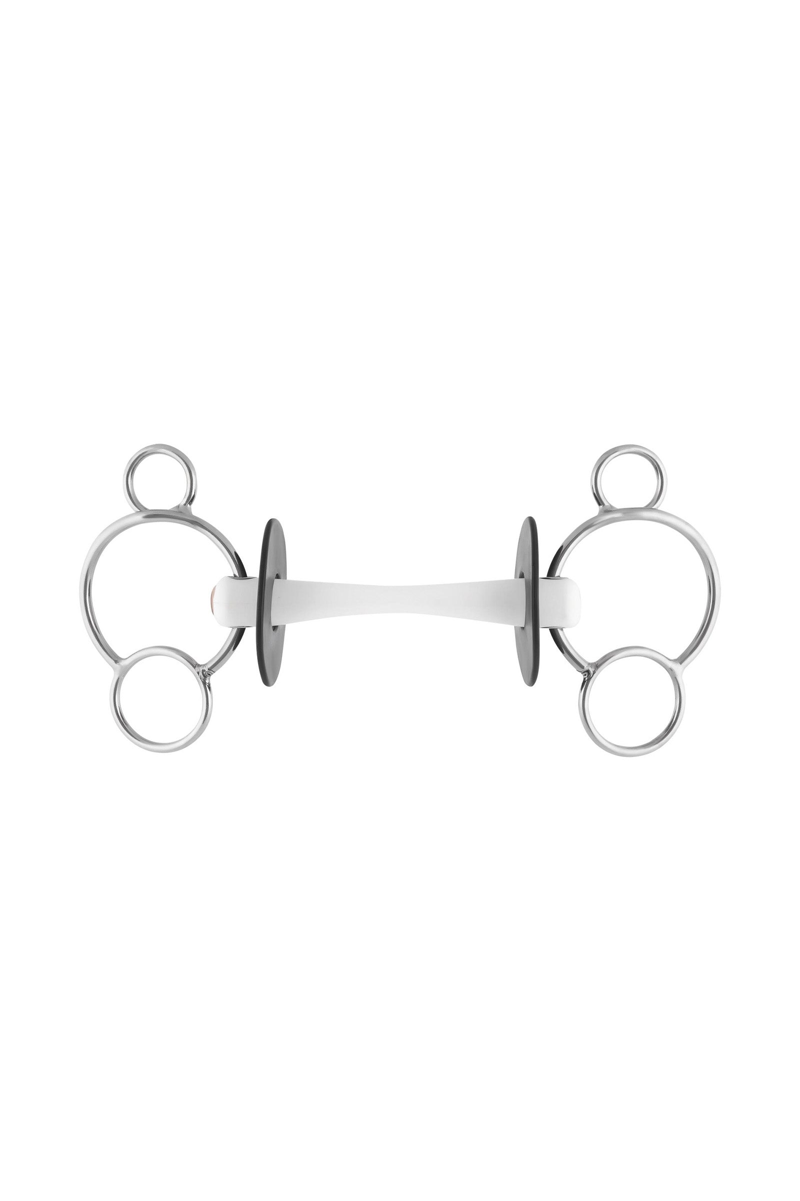 Sprenger Nathe trojkroužkové udidlo 20 mm s pružným rovně vedeným náustkem (průměr kroužku 70 mm) Horse Bits