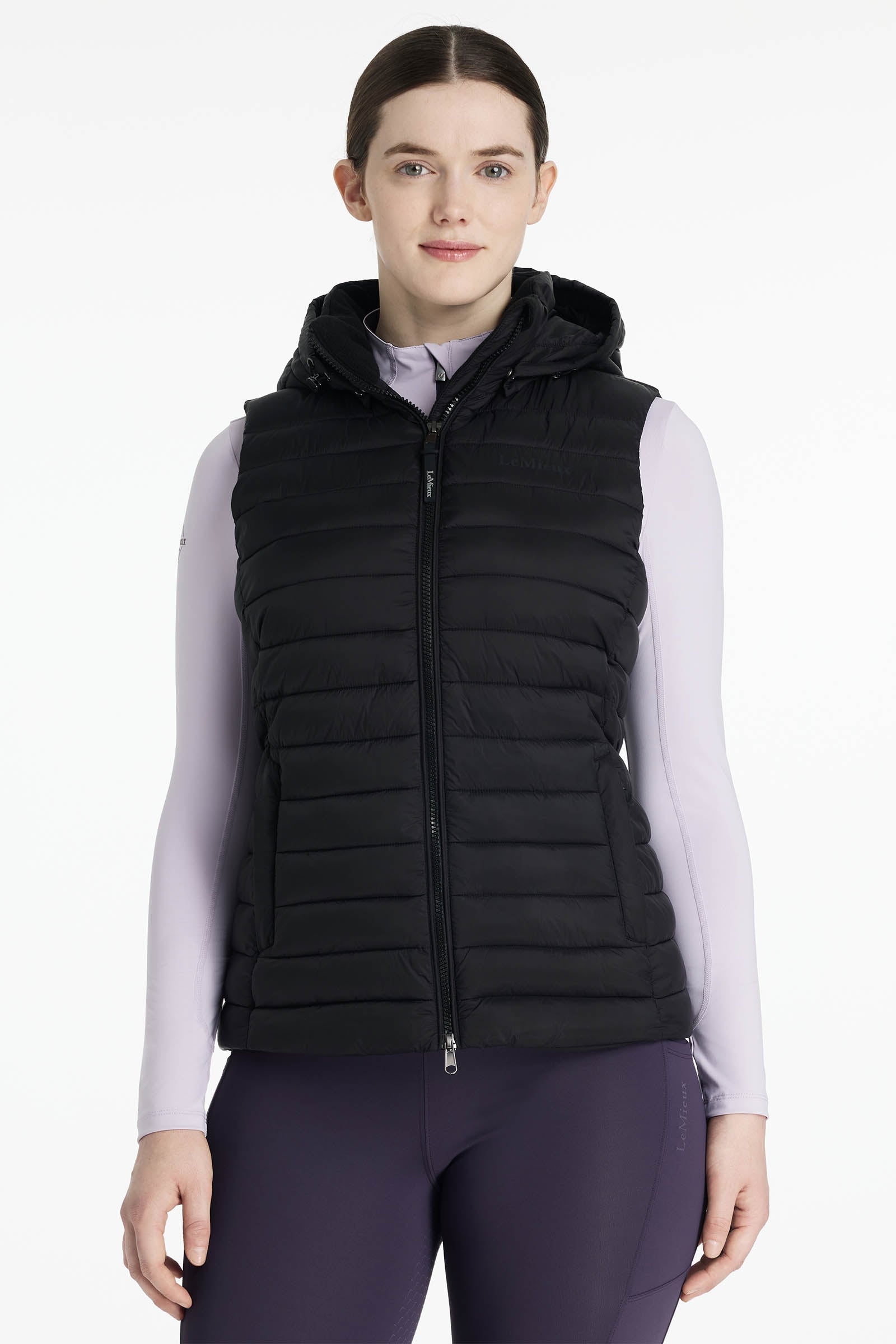 LeMieux Rose dámská prošívaná vesta s kapucí Women’s Riding Clothing
