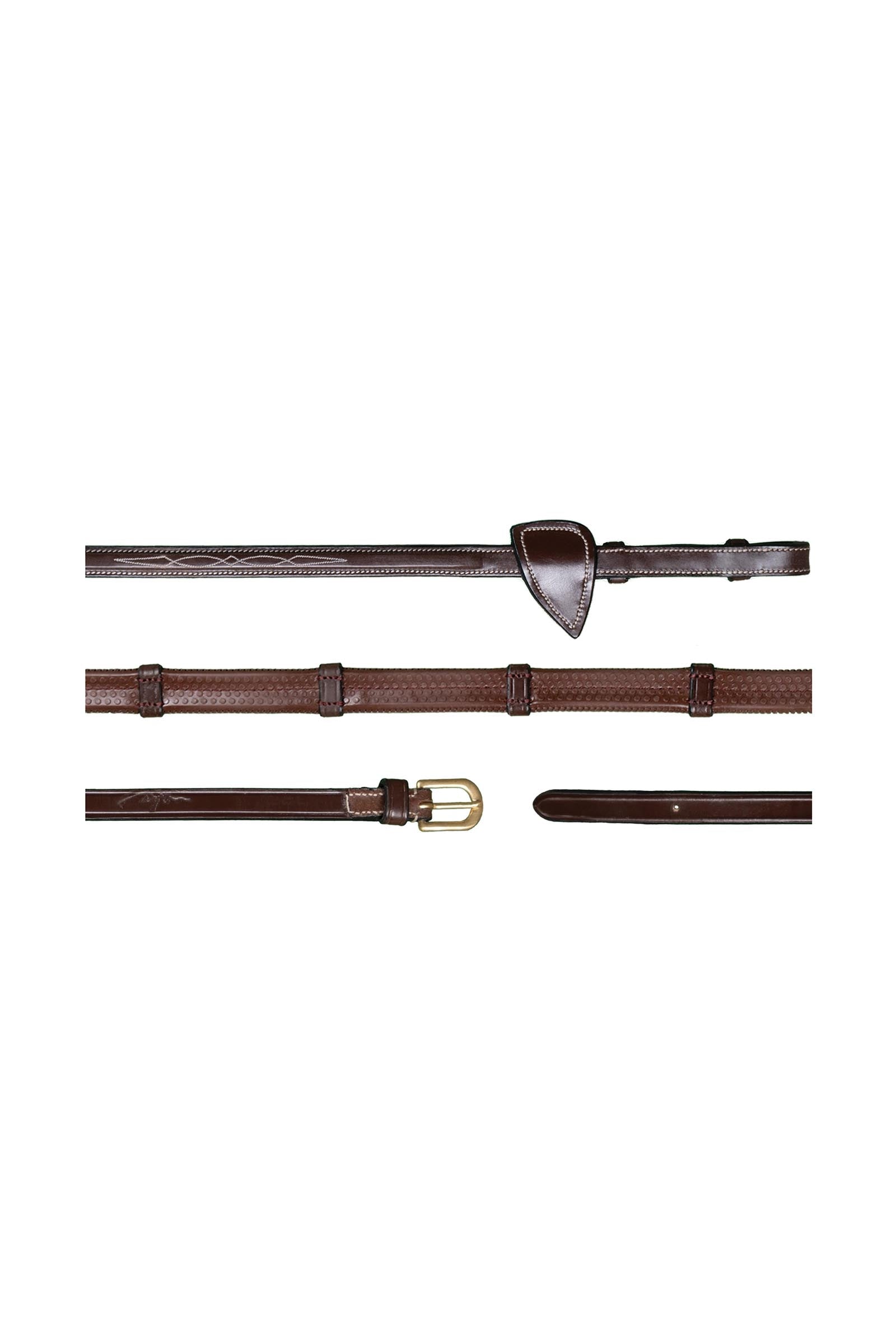 Dy'on D Collection gumové otěže (13 mm) se 7 koženými zarážkami Bridles & Reins