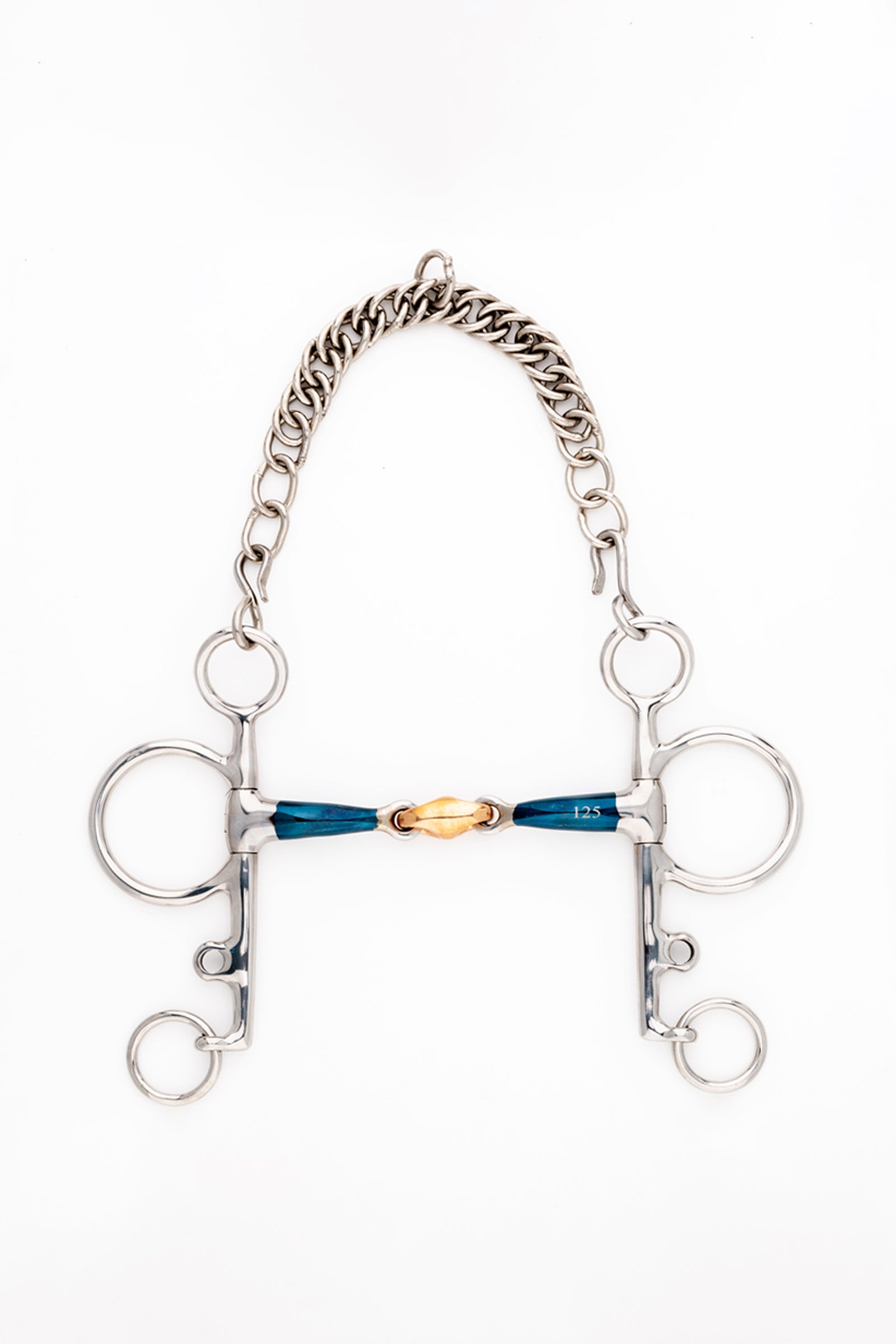 Kavalkade ergonomické pelham udidlo, dvojitě lomené s Lock Up systémem, dlouhé, 14 mm Horse Bits