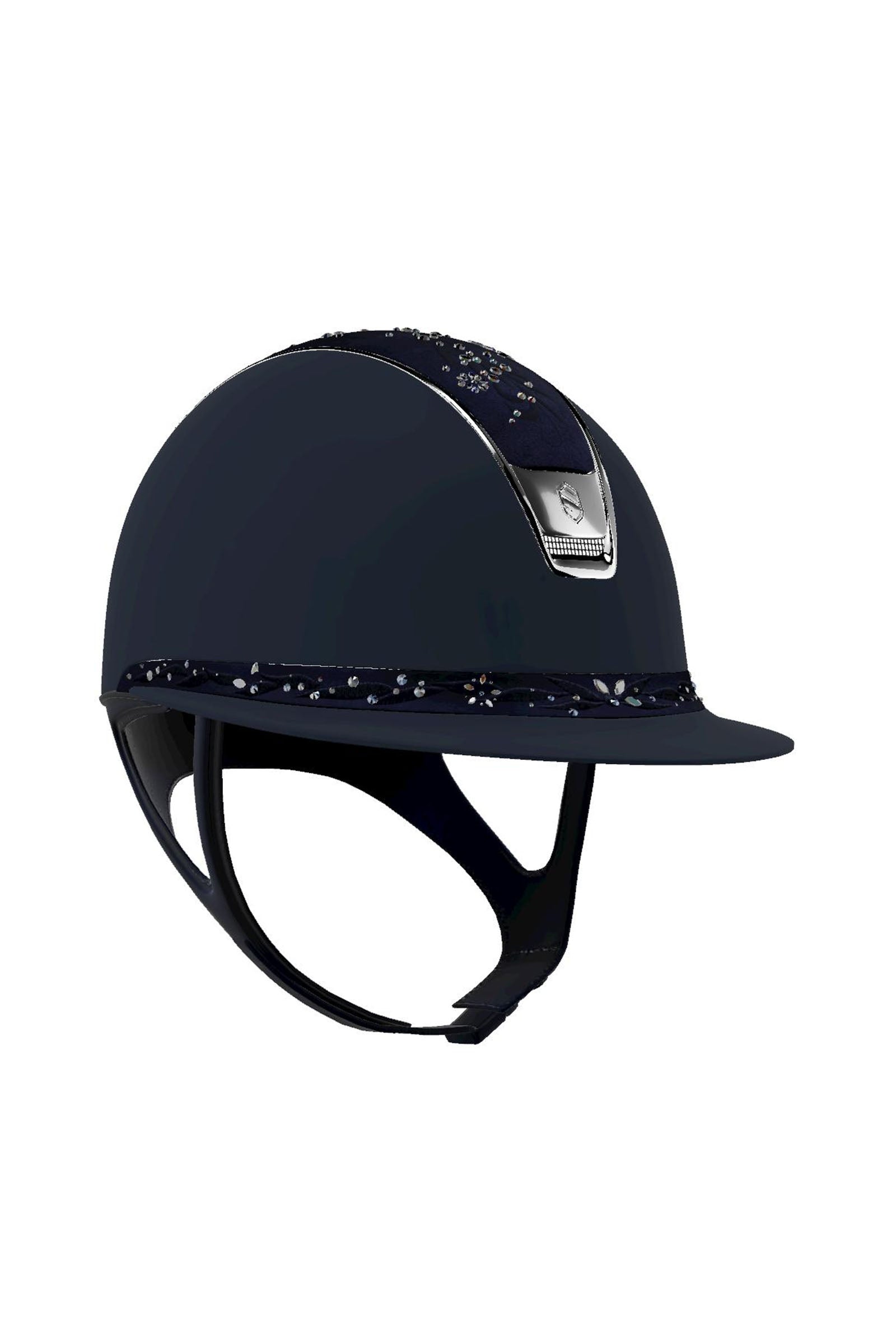 Samshield Miss Shield Shadowmatt s květinovým Swarovski zdobením, chrom 2.0 Safety Equipment