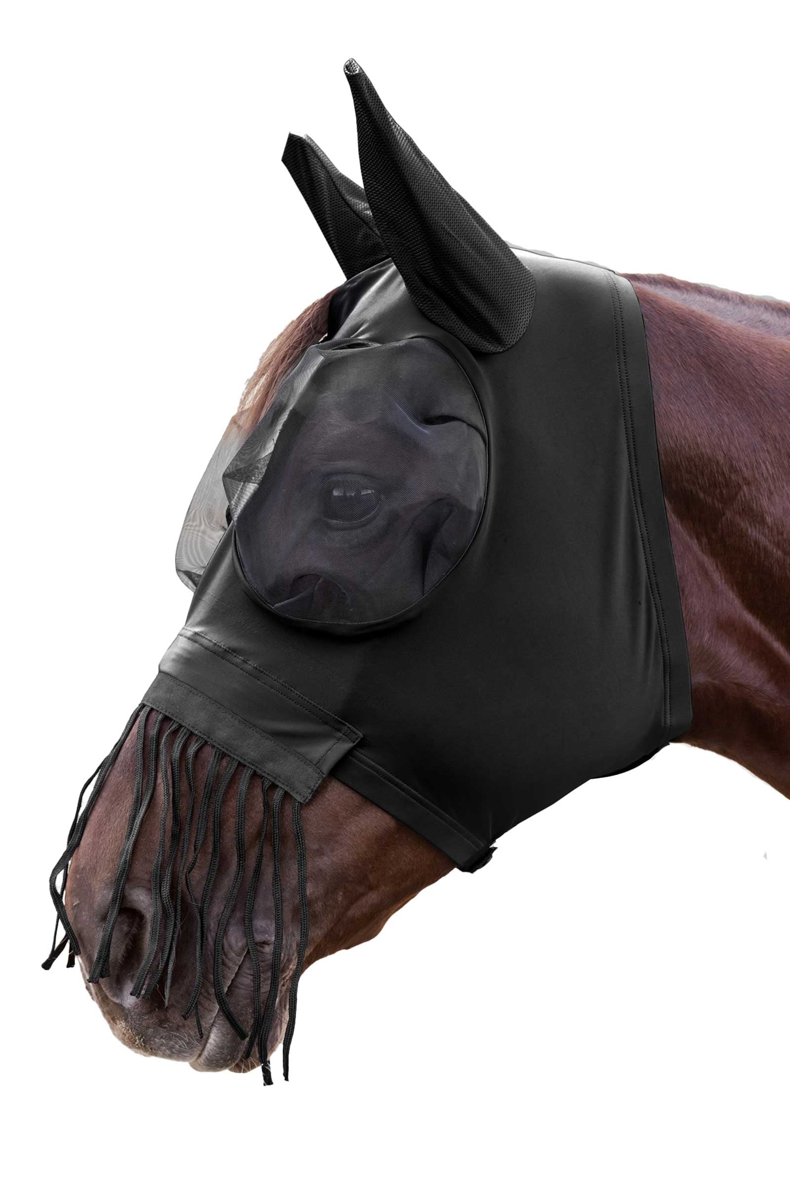 Waldhausen Puck maska proti hmyzu se zipem a třásněmi na nozdry Antifly Protection for Horses