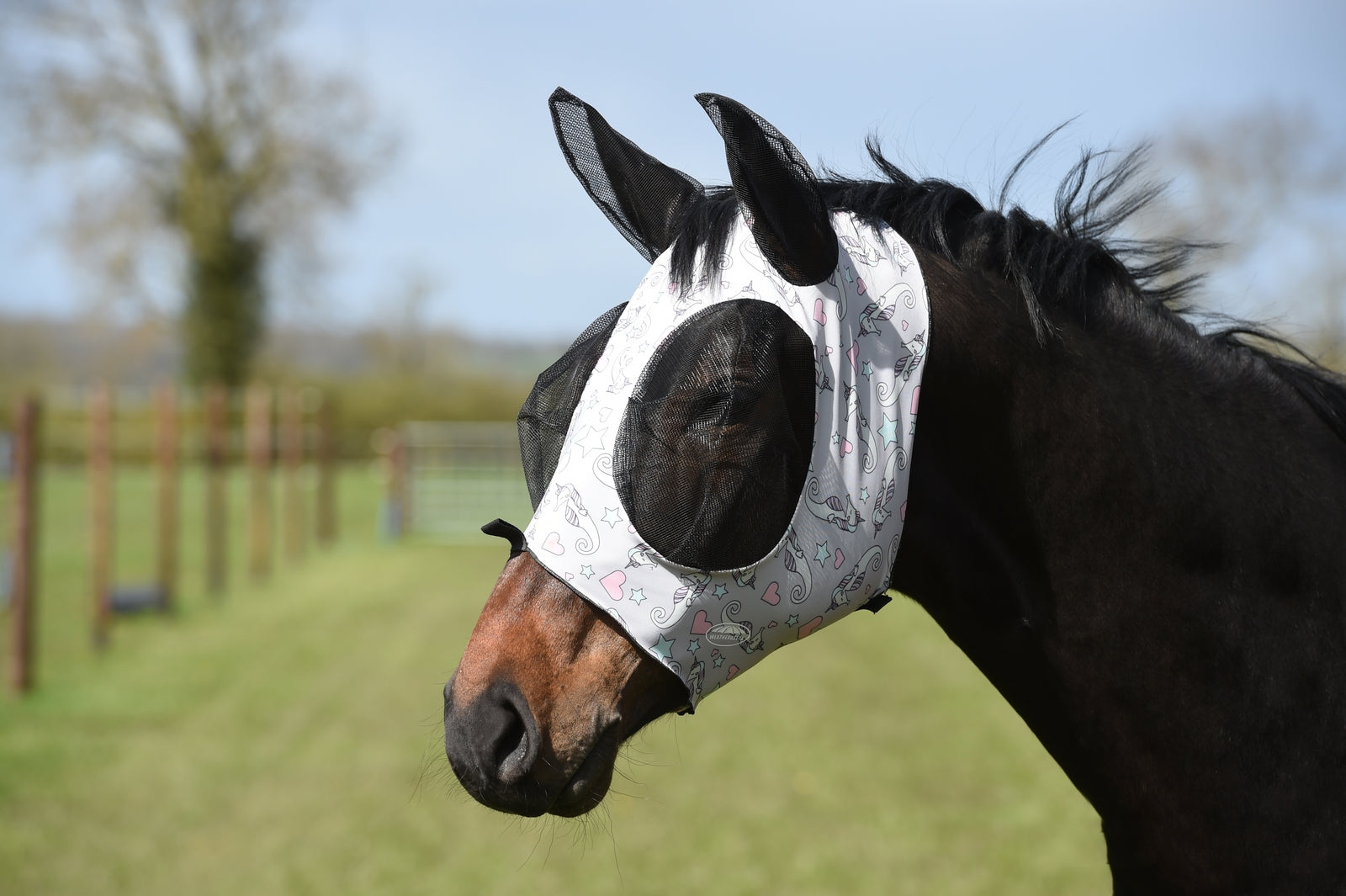 Weatherbeeta Deluxe Stretch Bug Eye Saver with Ears Antifly Protection for Horses