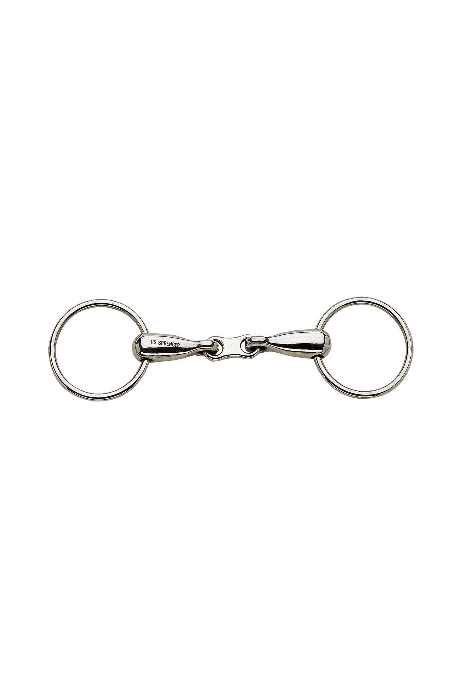 Sprenger kroužkové udidlo s francouzským článkem, dvakrát lomené, 16 mm, nerezová ocel Horse Bits