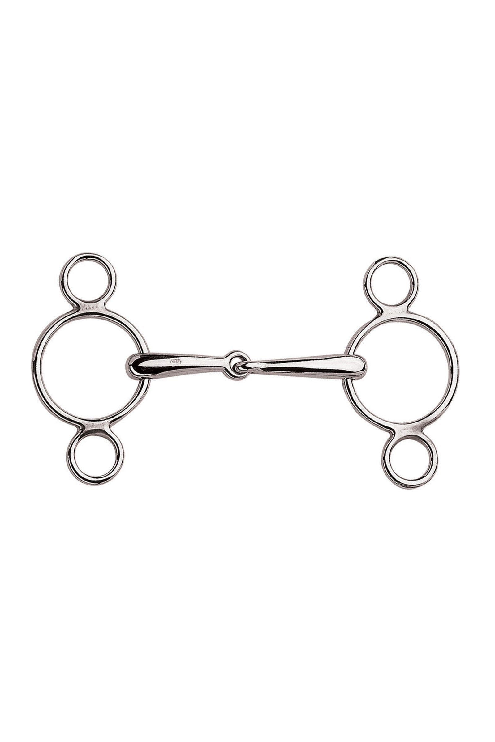 Sprenger 3 kroužkové skokové udidlo Vienna, jednoduše lomené, 18 mm, nerezová ocel Horse Bits