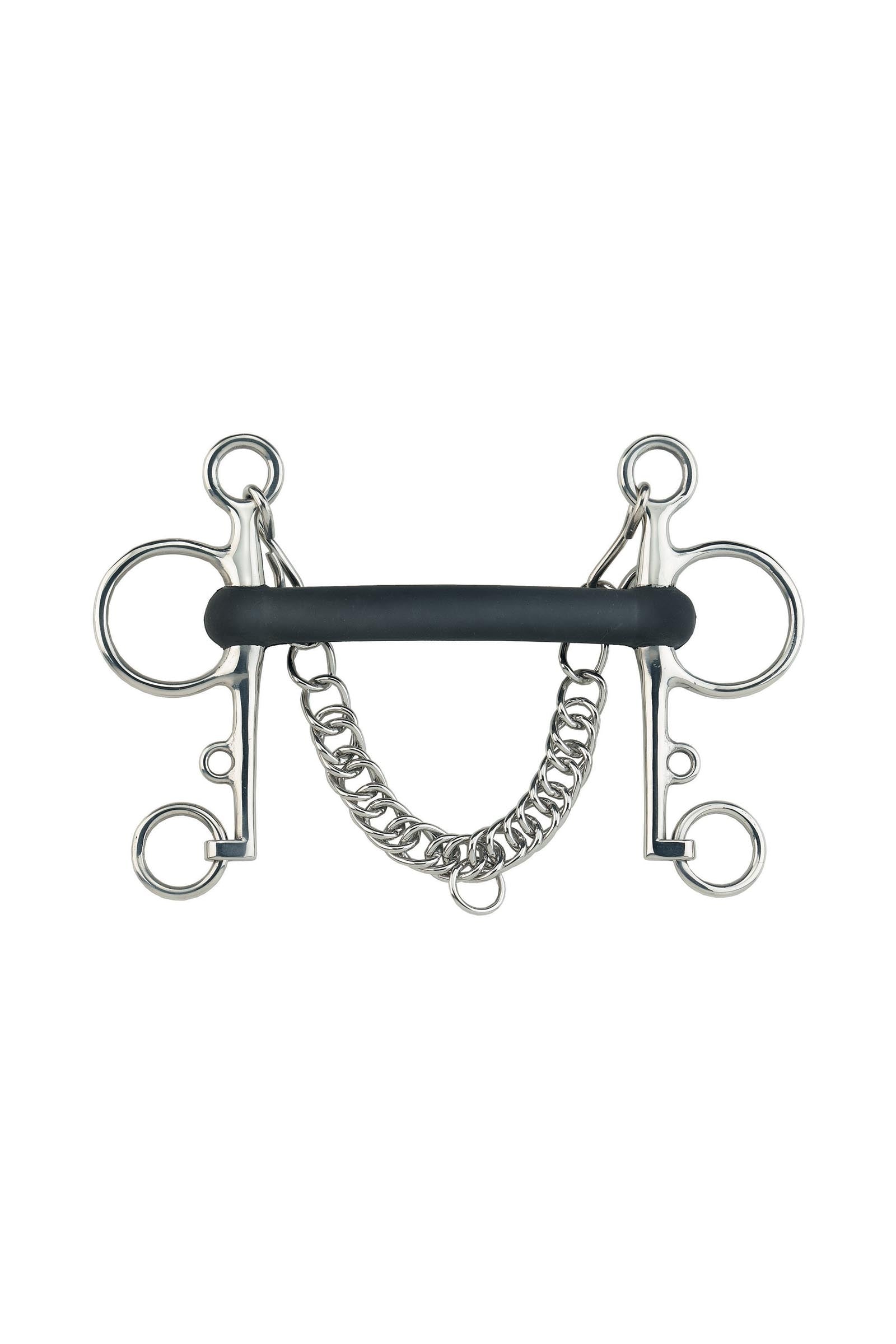 Sprenger pelham, tvrdá gumová tyč, 18 mm, nerezová ocel Horse Bits