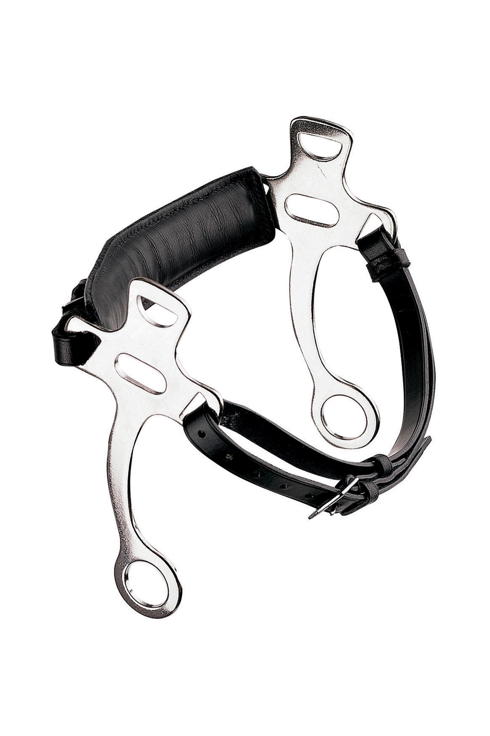 Sprenger hackamore s koženým řemínkem, nerezová ocel ramena 21 cm Horse Bits