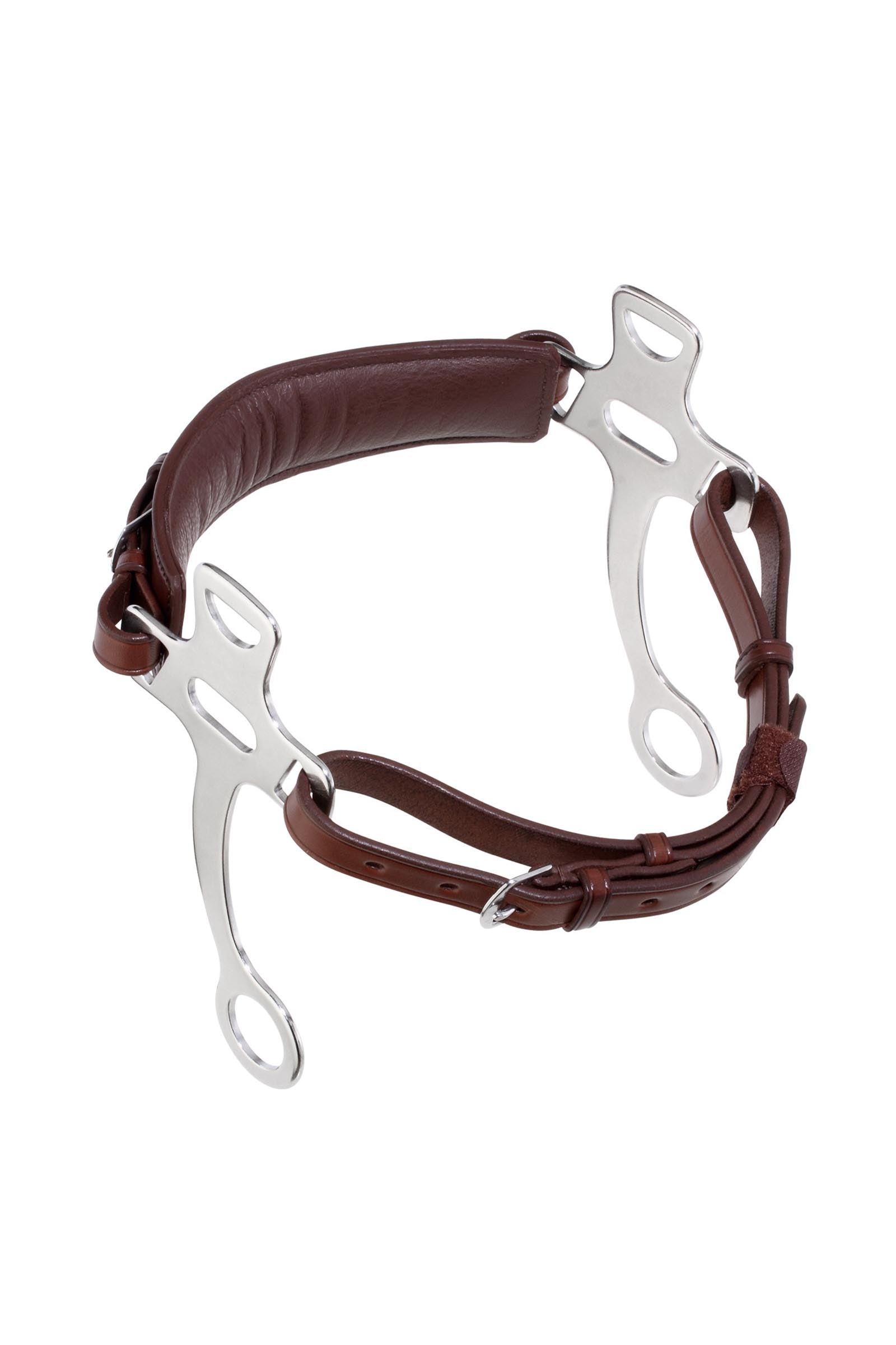 Sprenger hackamore s koženým řemínkem, nerezová ocel ramena 21 cm Horse Bits