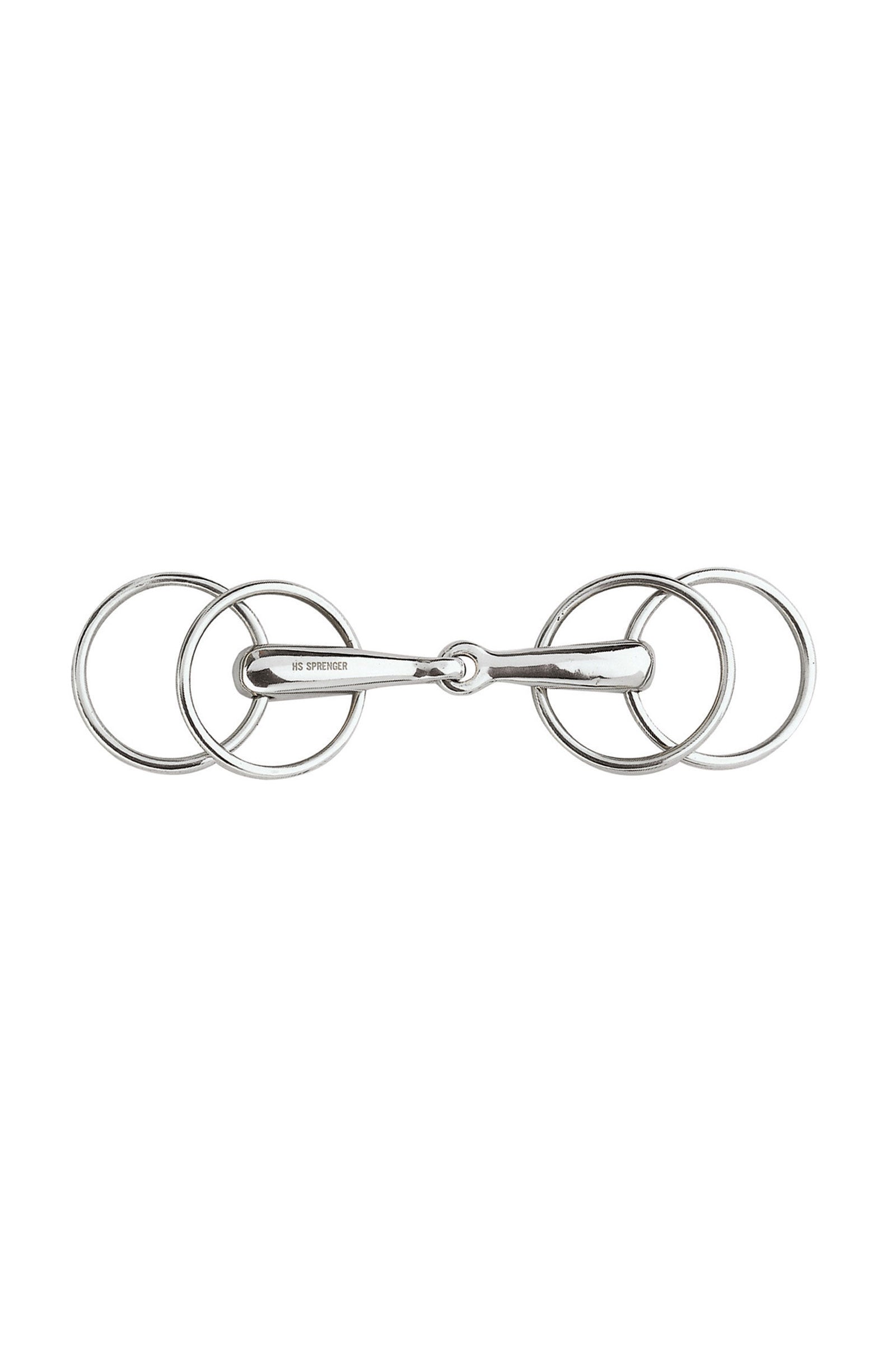 Sprenger stihlové udidlo se 4 kroužky, jednoduše lomené, 22 mm, nerezová ocel Horse Bits