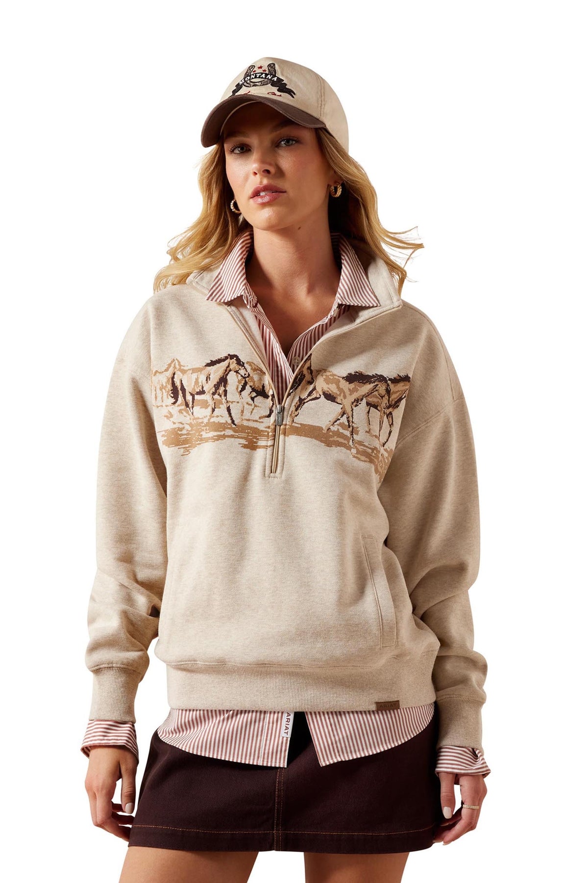Ariat Dámská mikina Running Wild s 1/2 zipem Women’s Riding Clothing