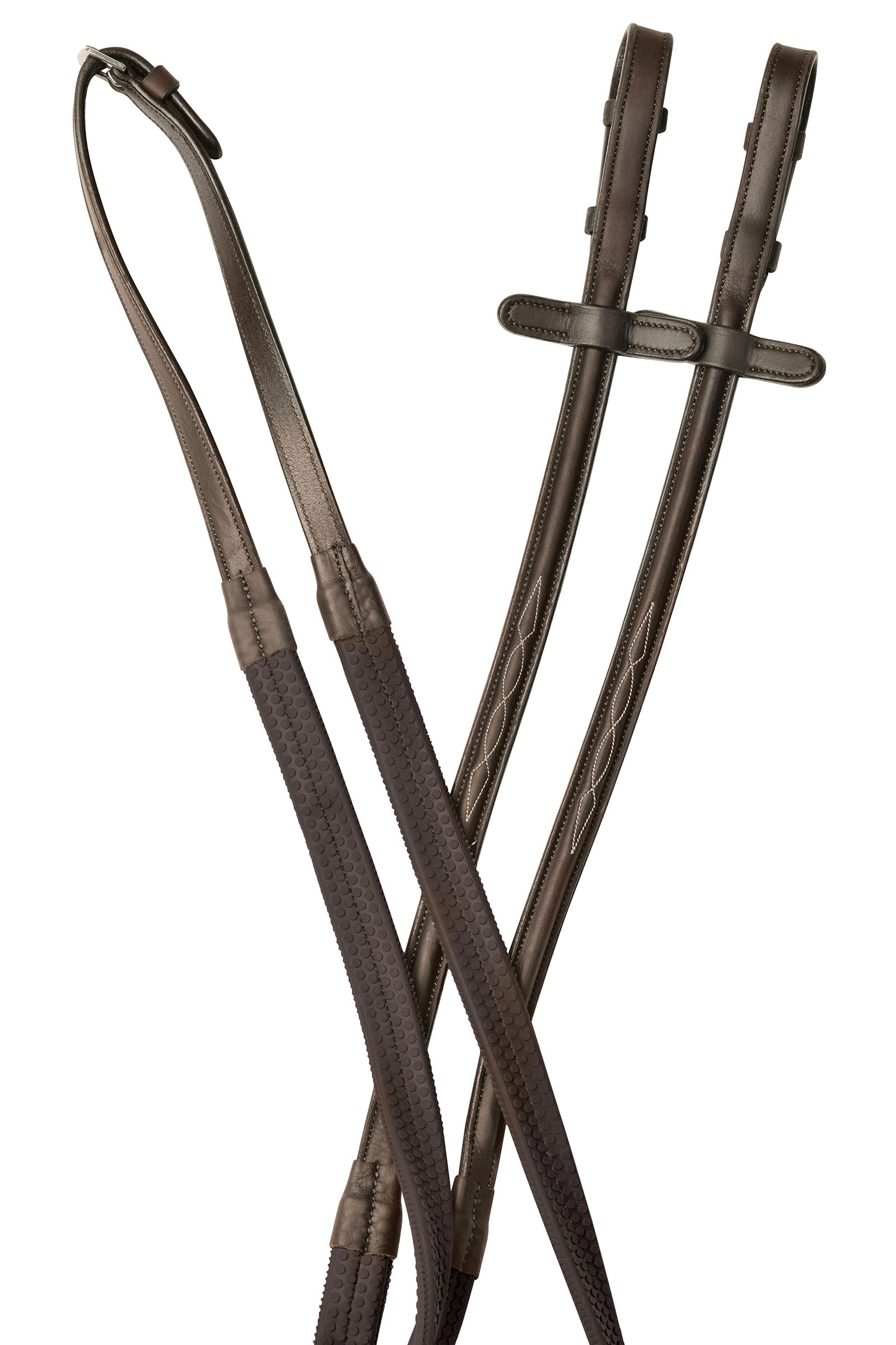 Collegiate Comfitec Opulux Fancy gumové otěže s vyvýšeným prošíváním Bridles & Reins